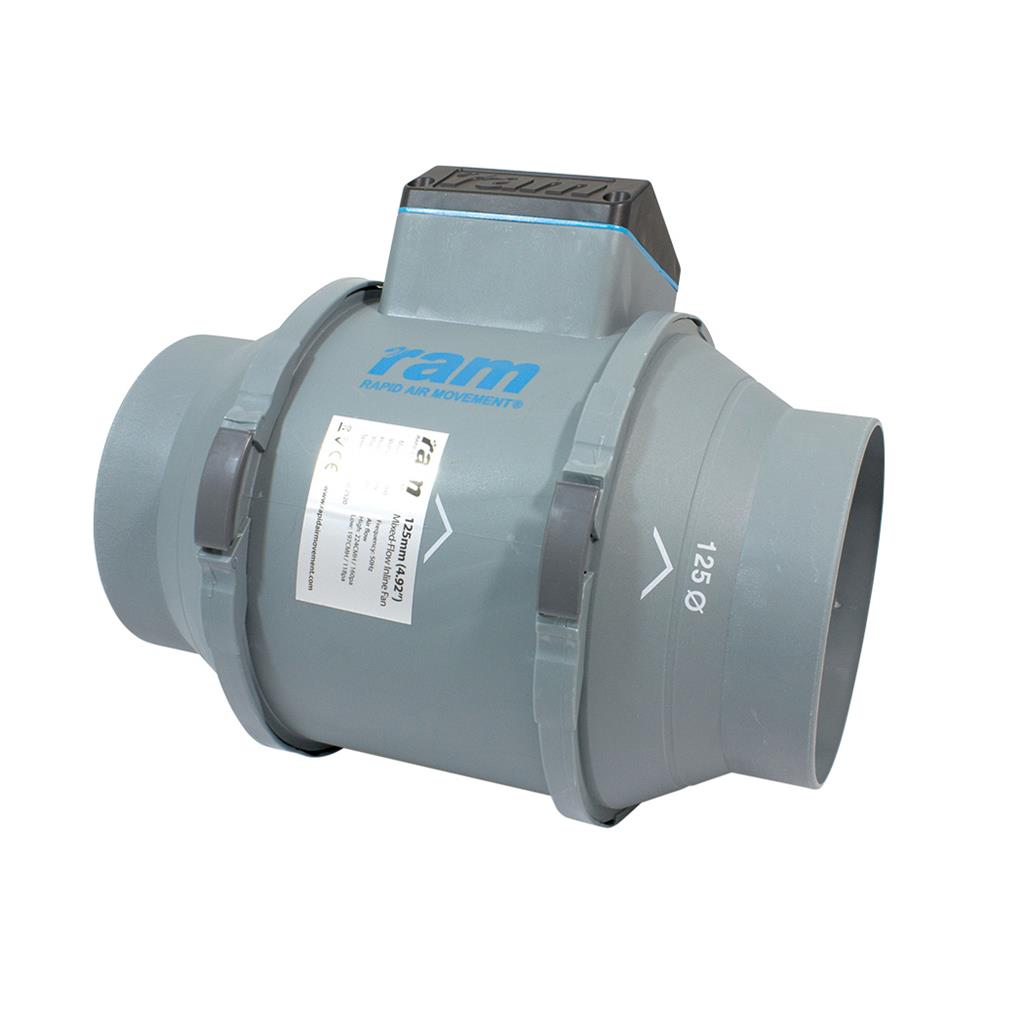 RAM Mixed-Flow Inline Fan – 125 mm – 284m³/hr