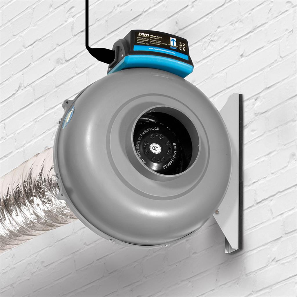RAM Inline Duct Fan – 250 mm with UK Lead