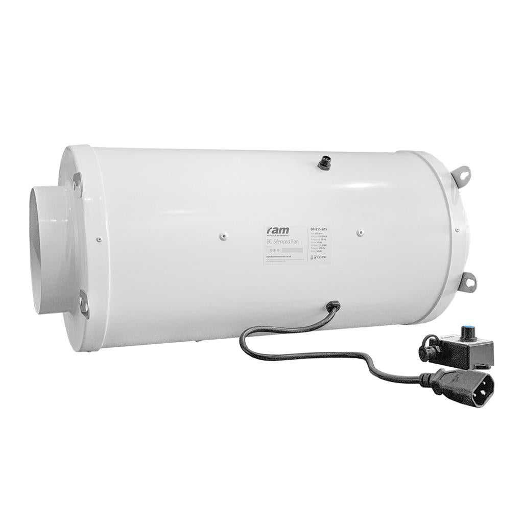 RAM EC Silenced Fan – 200 mm – 1078m³/hr