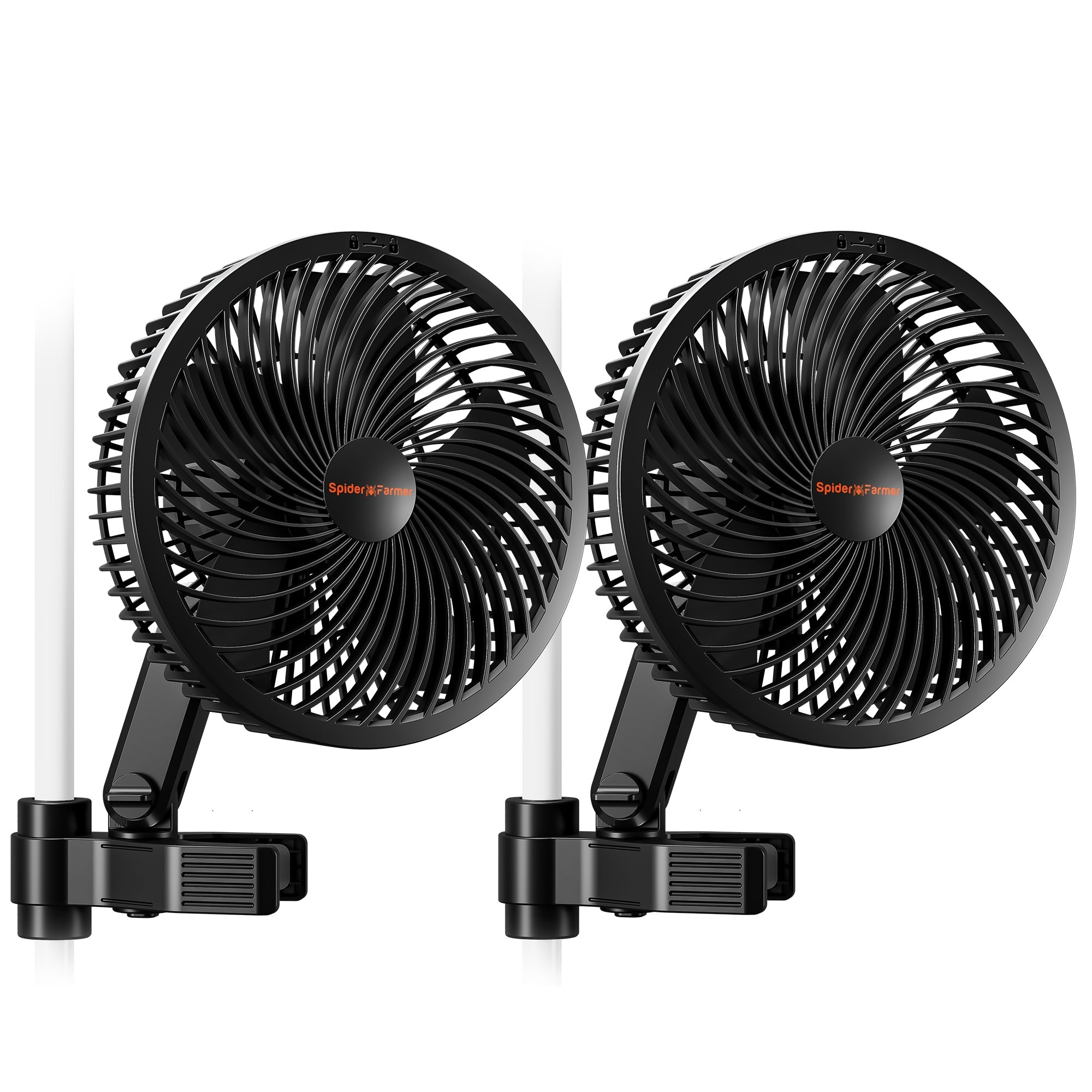 Spider Farmer 6-Inch Grow Tent Clip Fan EC Motor Pack of 2