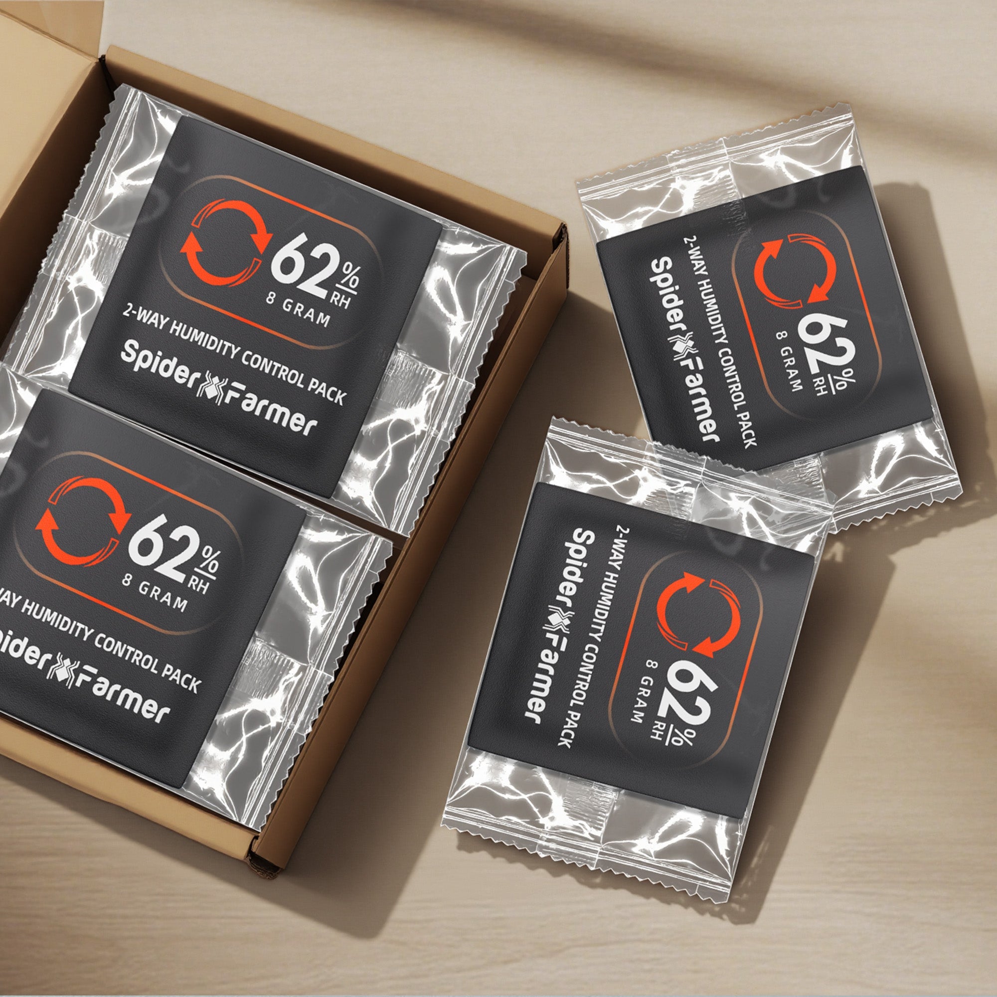 Spider Farmer 62% RH 8g 2-Way Humidity Control Packs – 10 Packs – product view 2