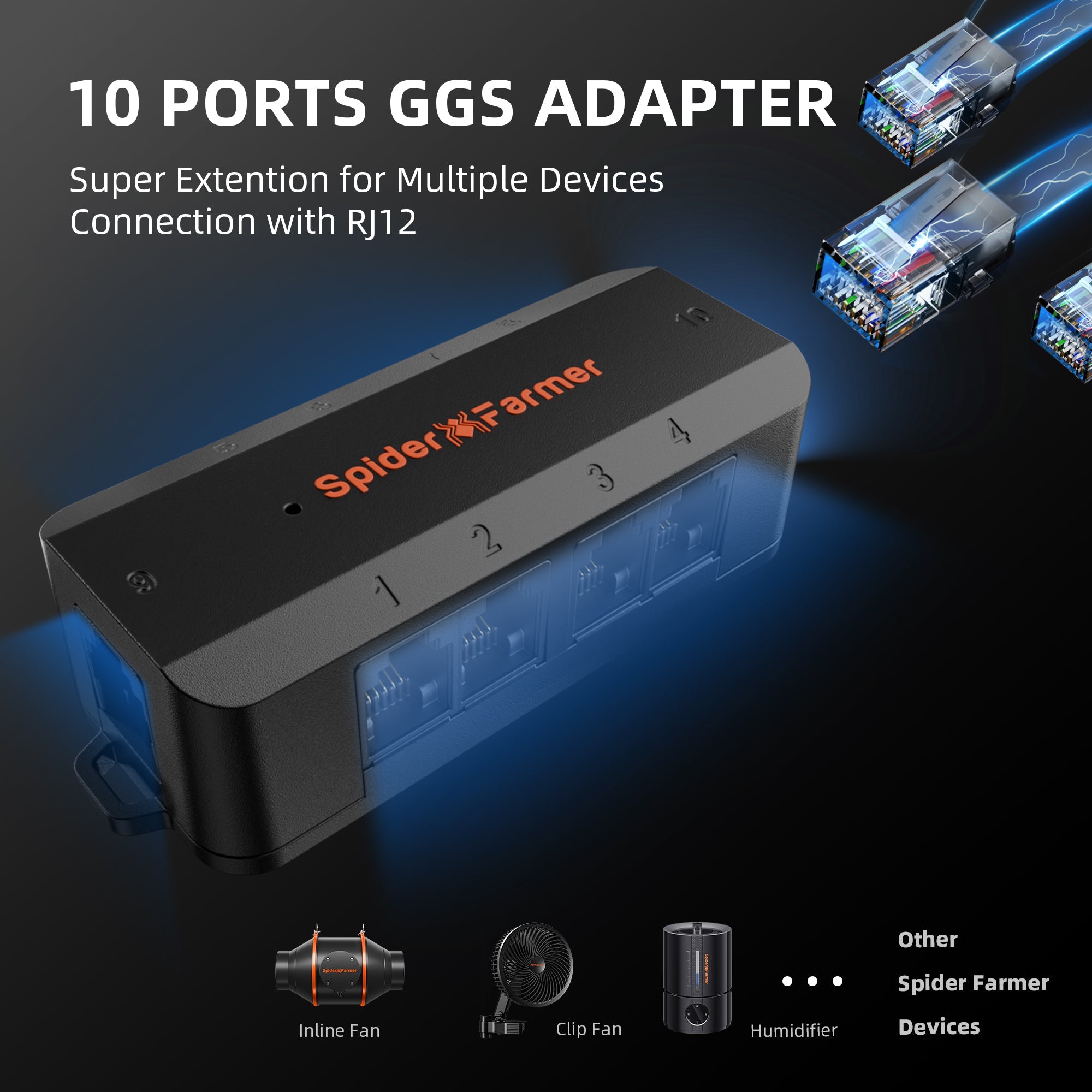 Spider Farmer GGS AC5 Power Strip with 5 Outlets – product view 10