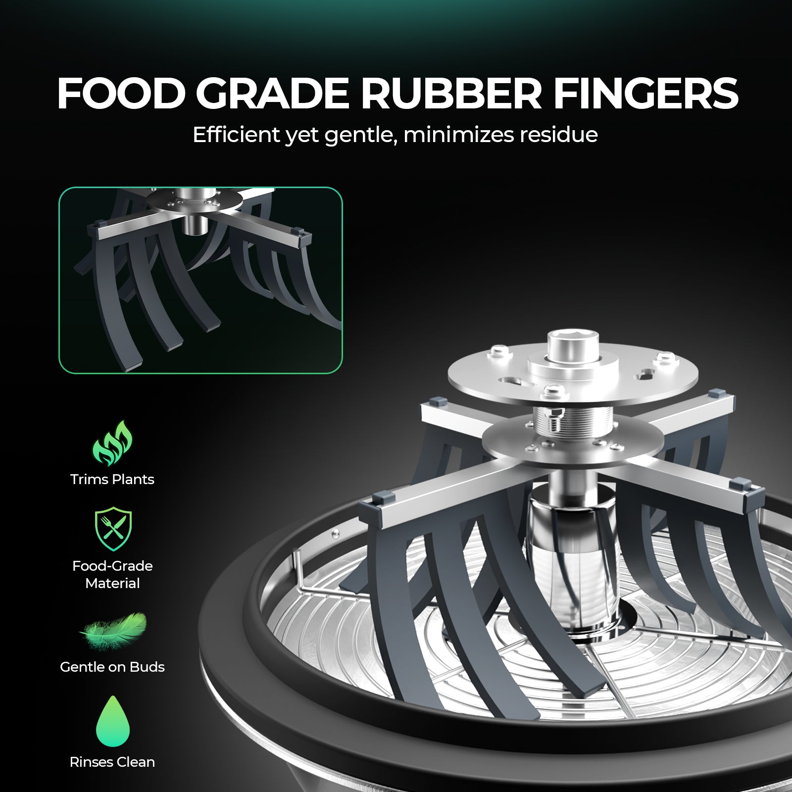 Mars Hydro 13" Bud Leaf Bowl Trimmer for Wet & Dry Trimming – Smooth, Efficient Trimming for Every Harvest – product view 4