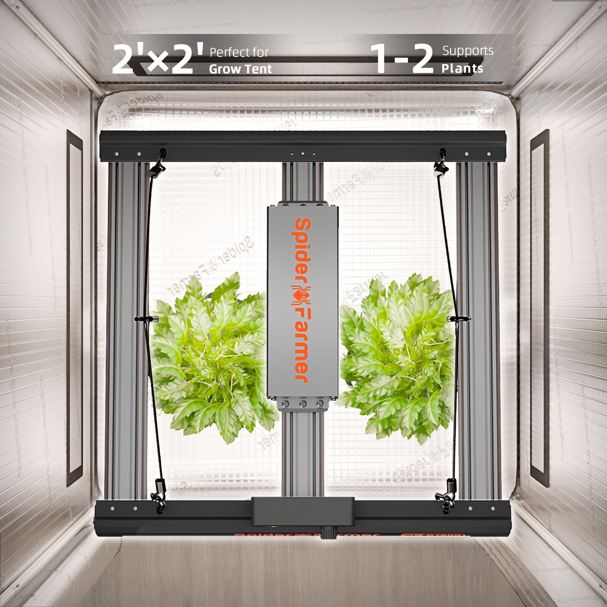 Spider Farmer G1500 150 W Dimmable Full Spectrum Grow Light – product view 3