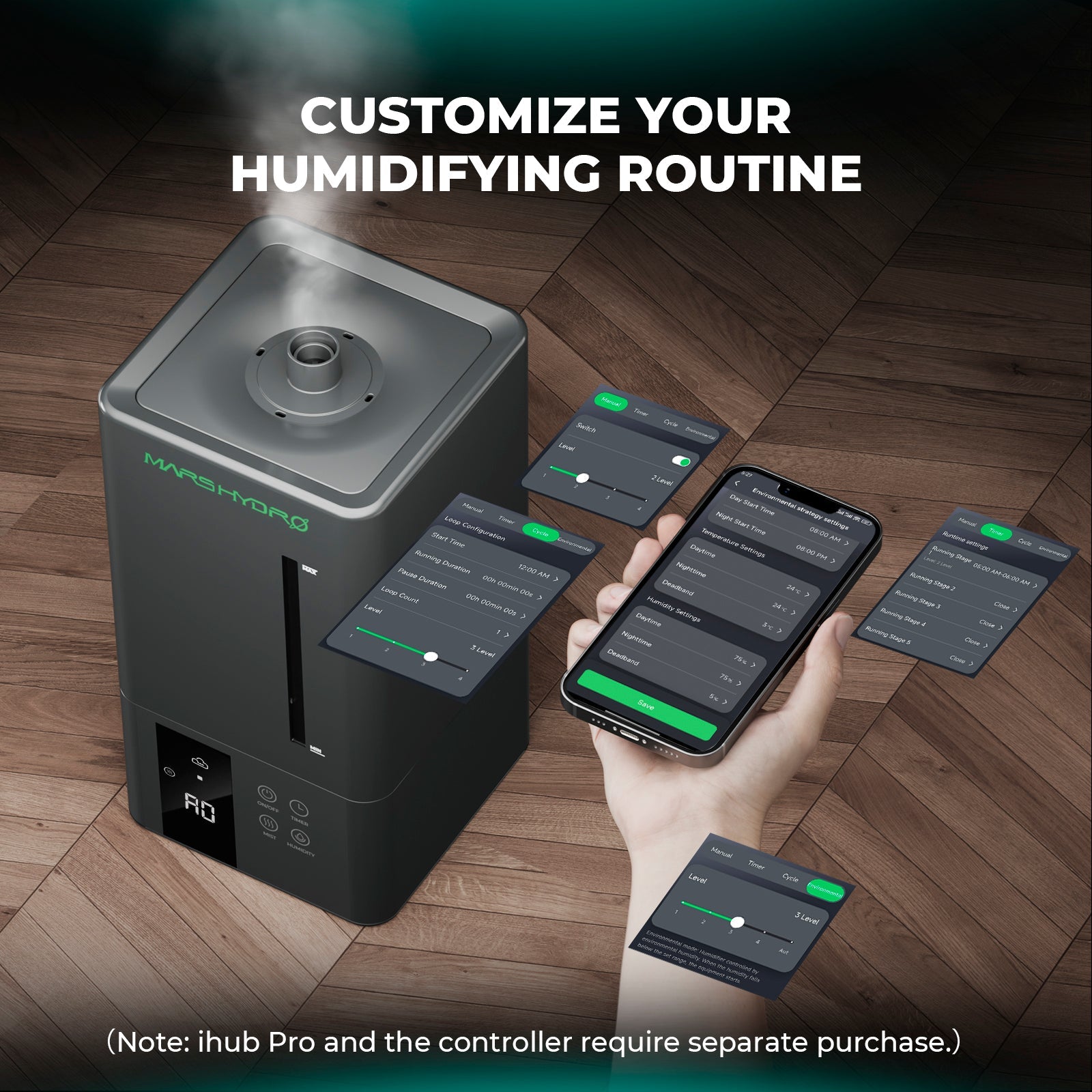 Mars Hydro 6 L Ultrasonic Cool Mist Plant Humidifier – iControl Compatible – product view 2