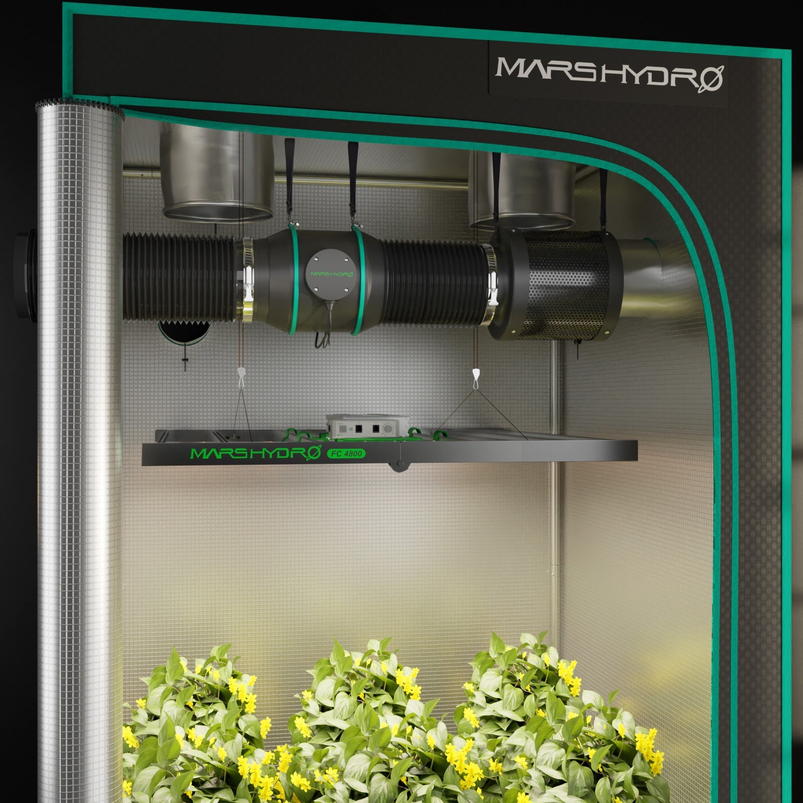 Mars Hydro 6″ (150 mm) Inline Duct Fan with Thermostat Controller – product view 4
