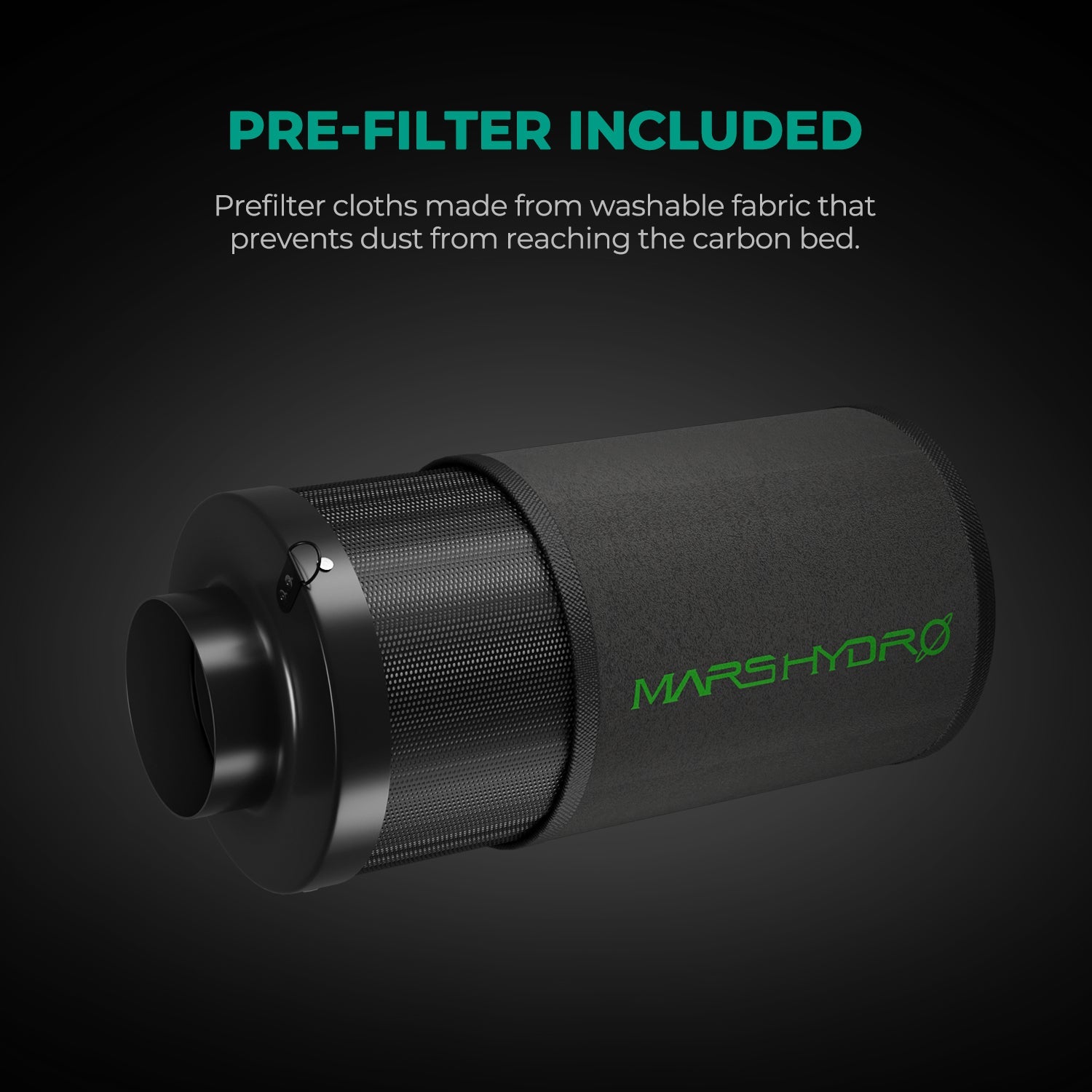 Mars Hydro 6 Inch Refillable Carbon Filter Odor Control – product view 2