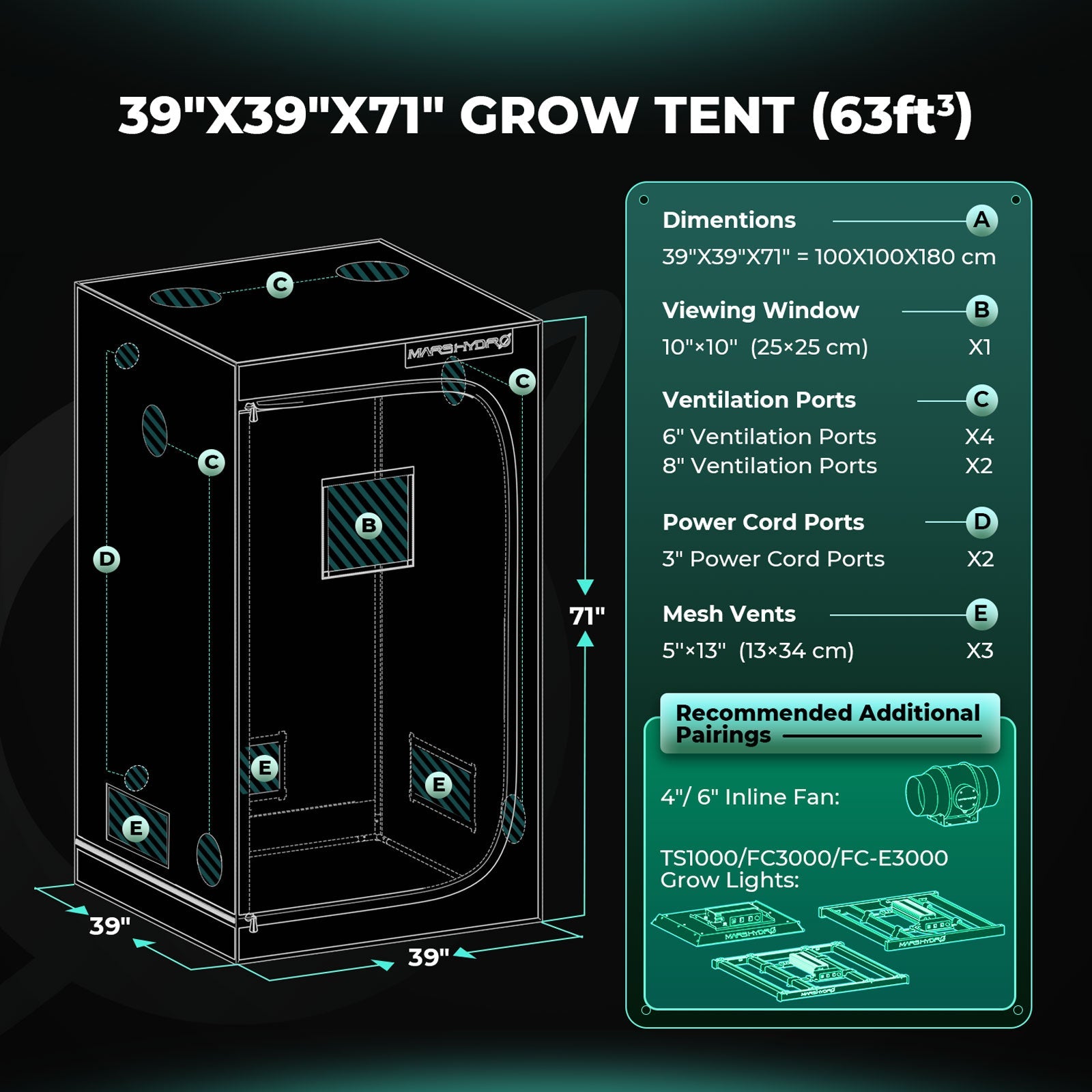 Mars Hydro FC3000-EVO Complete Grow Tent Kits – product view 5