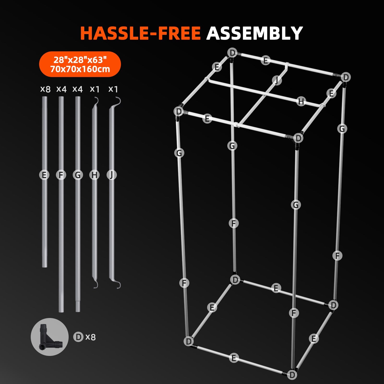 Spider Farmer 2.3' × 2.3' × 5.2' 70 × 70 × 160 cm Indoor Grow Tent 1680D Hydroponic Plant Room for Optimal Plant – product vi