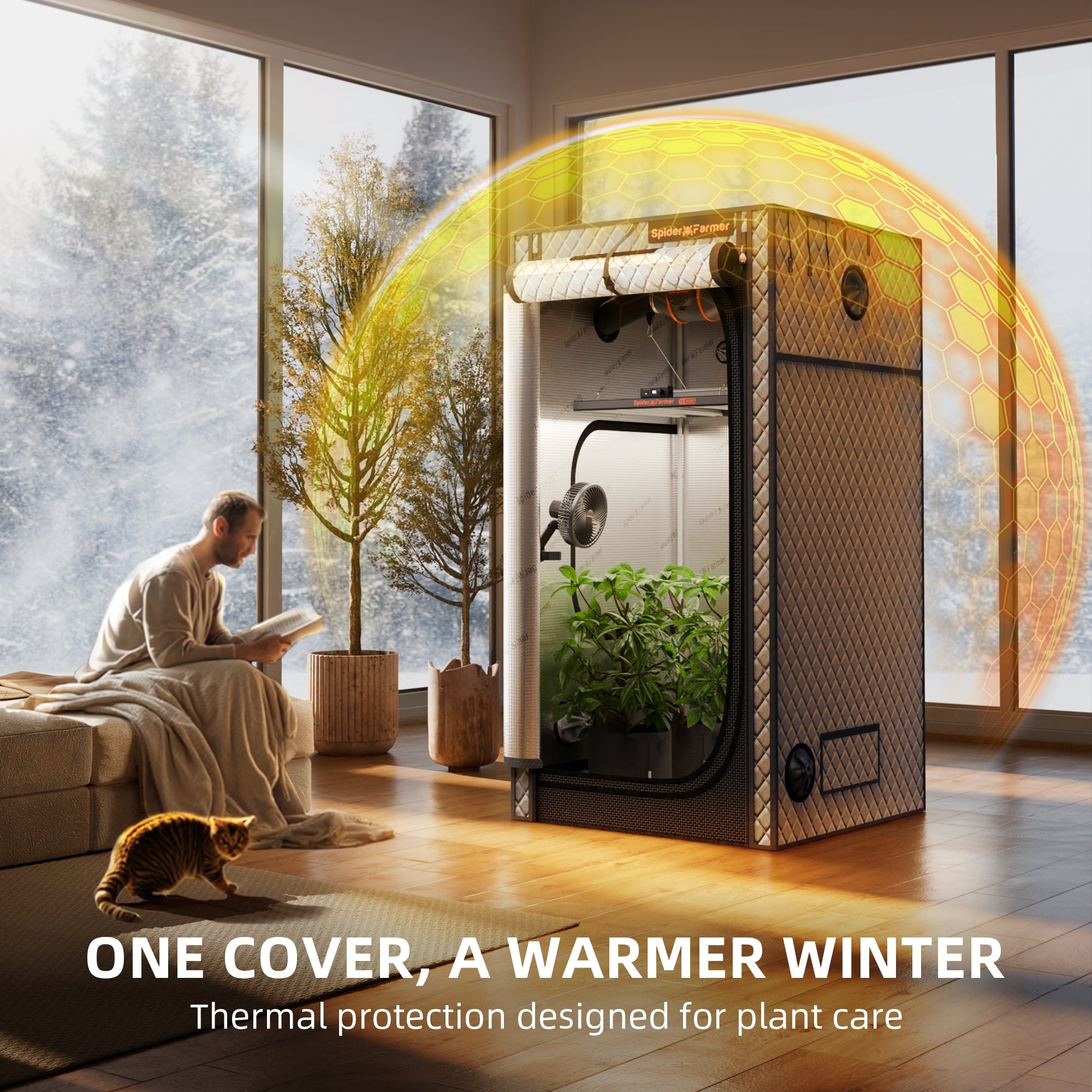 3‘x3' All-Season Grow Tent Insulation Cover – product view 3