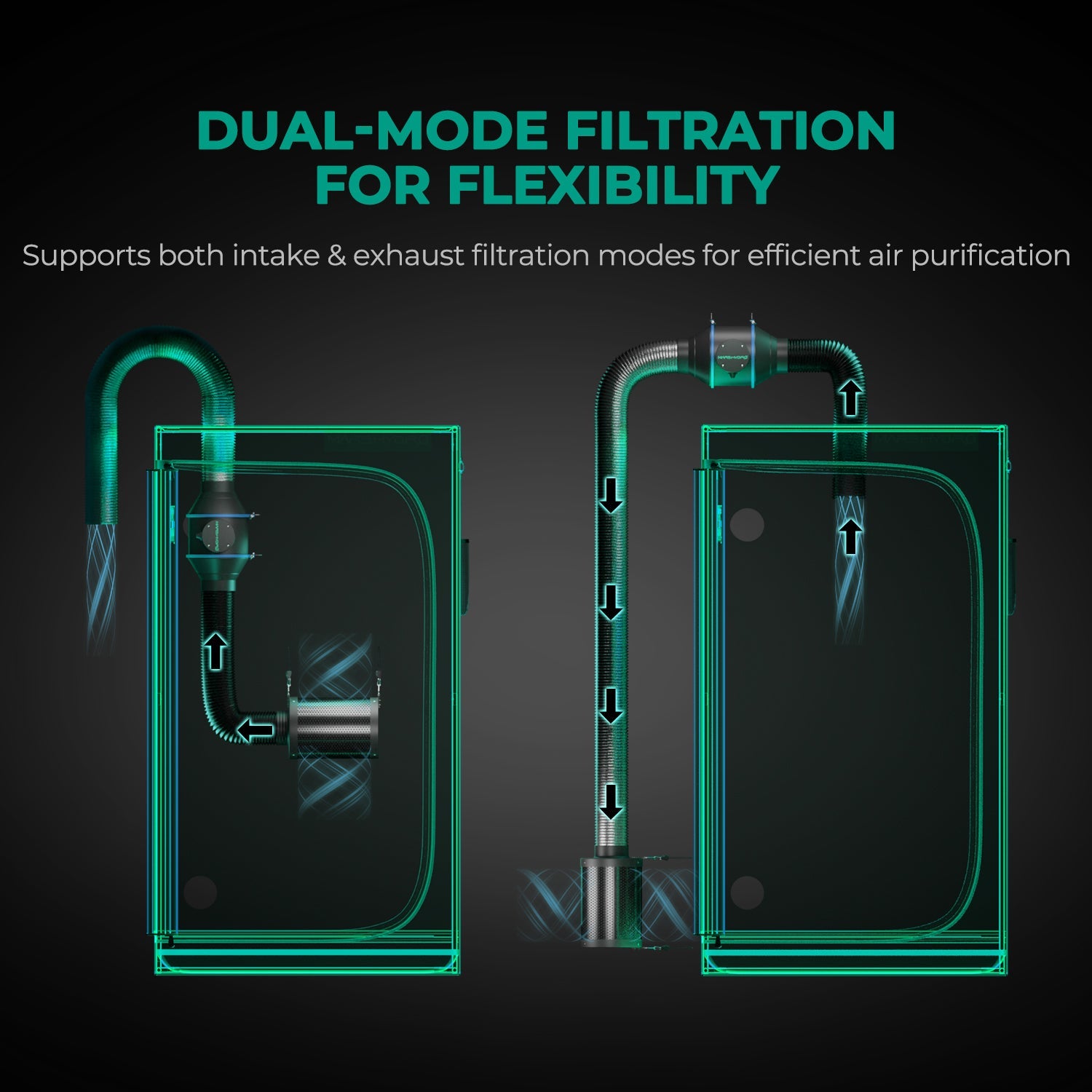 Mars Hydro 4 Inch Refillable Carbon Filter Odor Control – product view 4