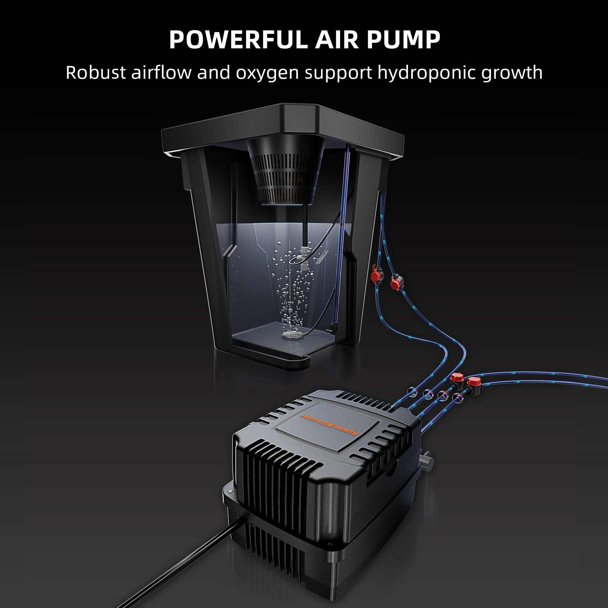 Spider Farmer DWC Hydroponics Grow System with Top Drip Kit 7 Gallon Deep Water Culture with 15 W Air Pump 4 Buckets – produc