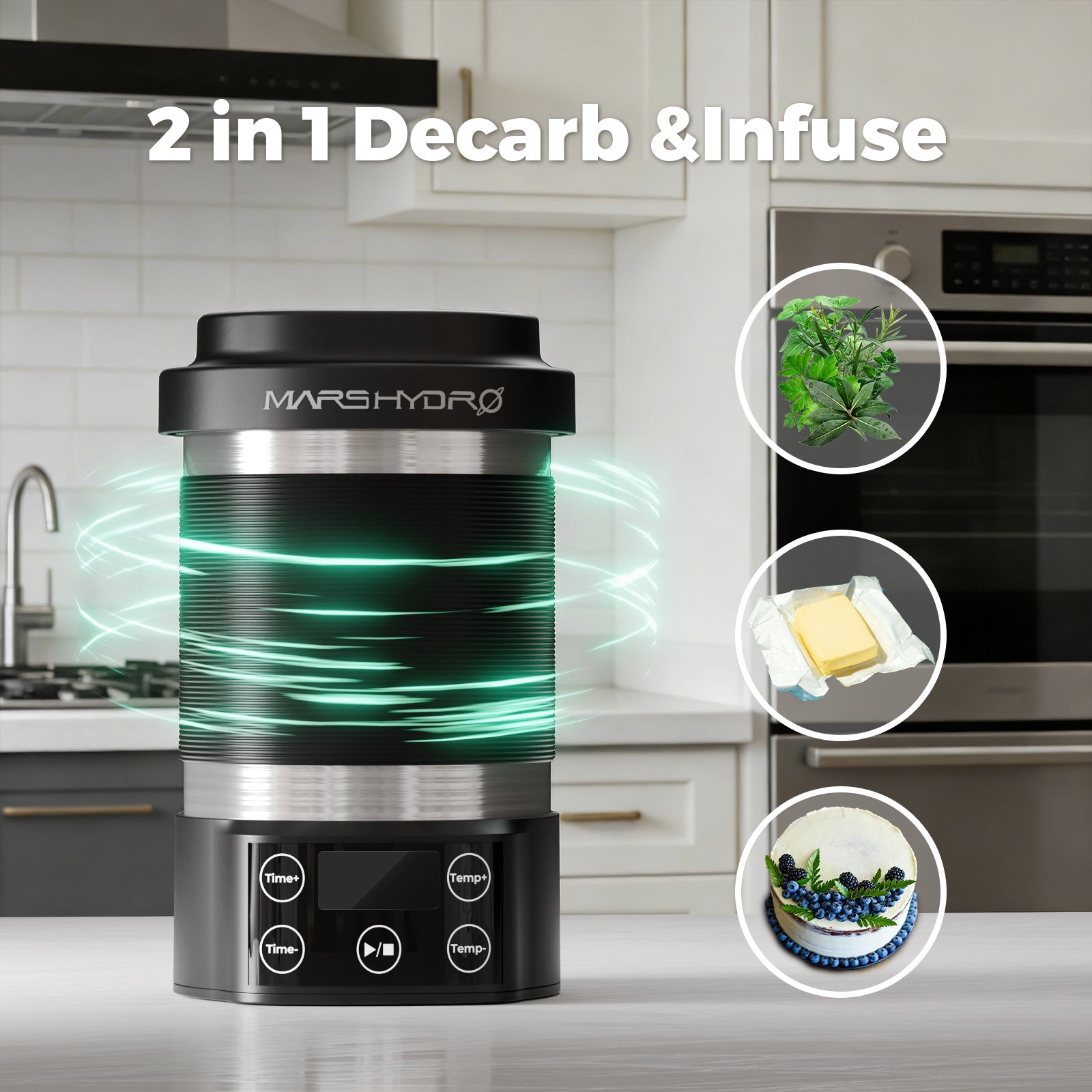 Mars Hydro New Odorless Quiet Herbal Decarboxylator & Infuser – product view 5