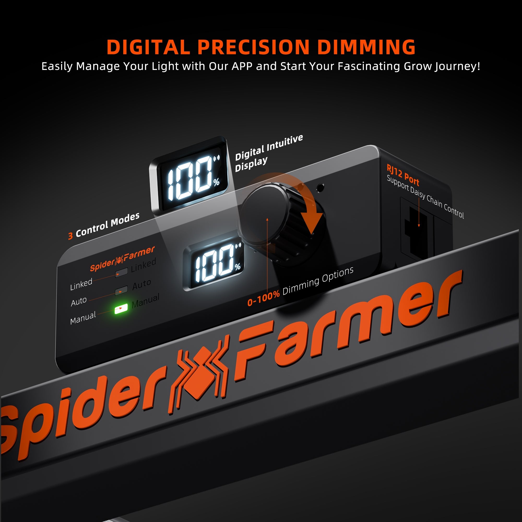Spider Farmer G1500 150 W Dimmable Full Spectrum Grow Light – product view 5