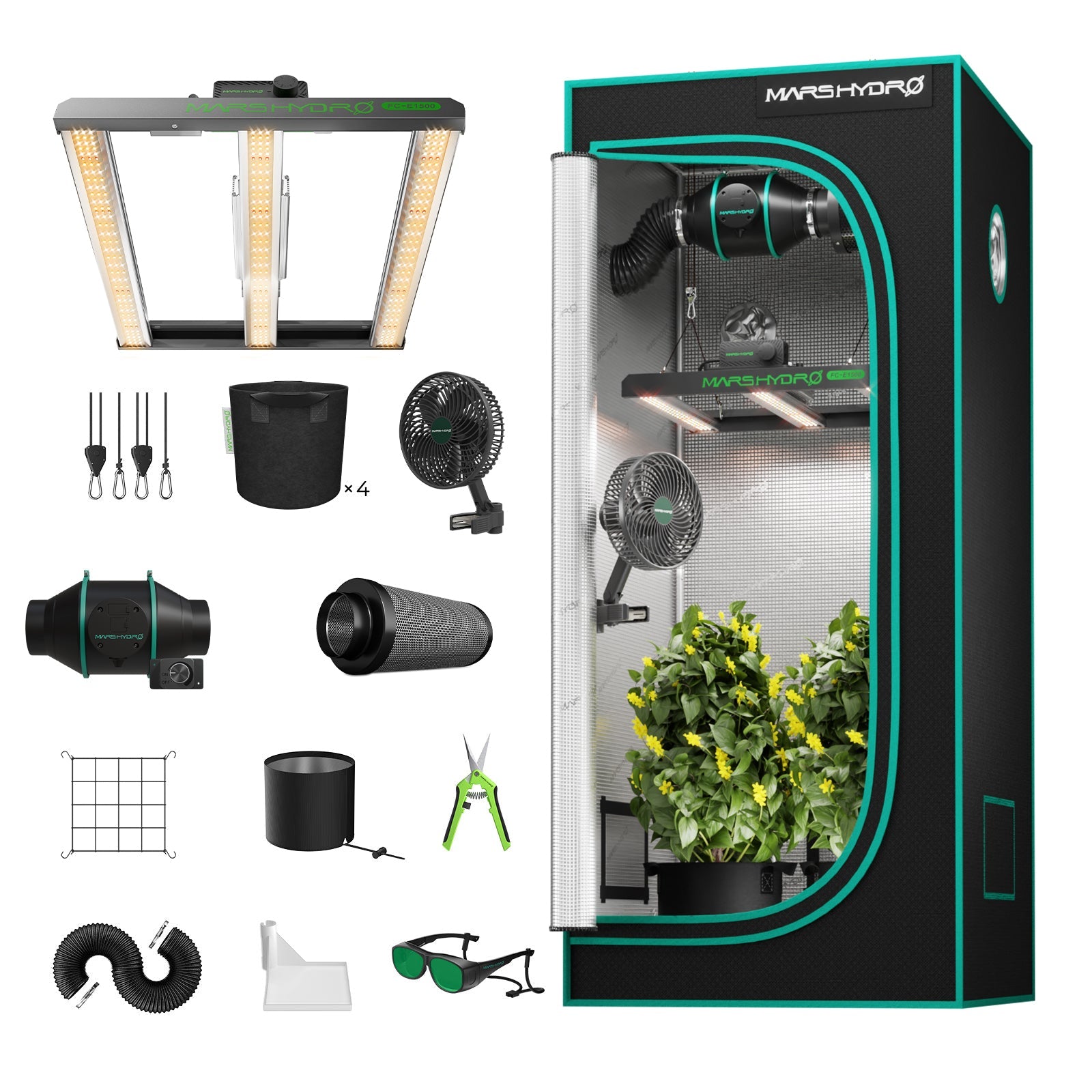 Mars Hydro FC-E1500 Complete Grow Tent Kits