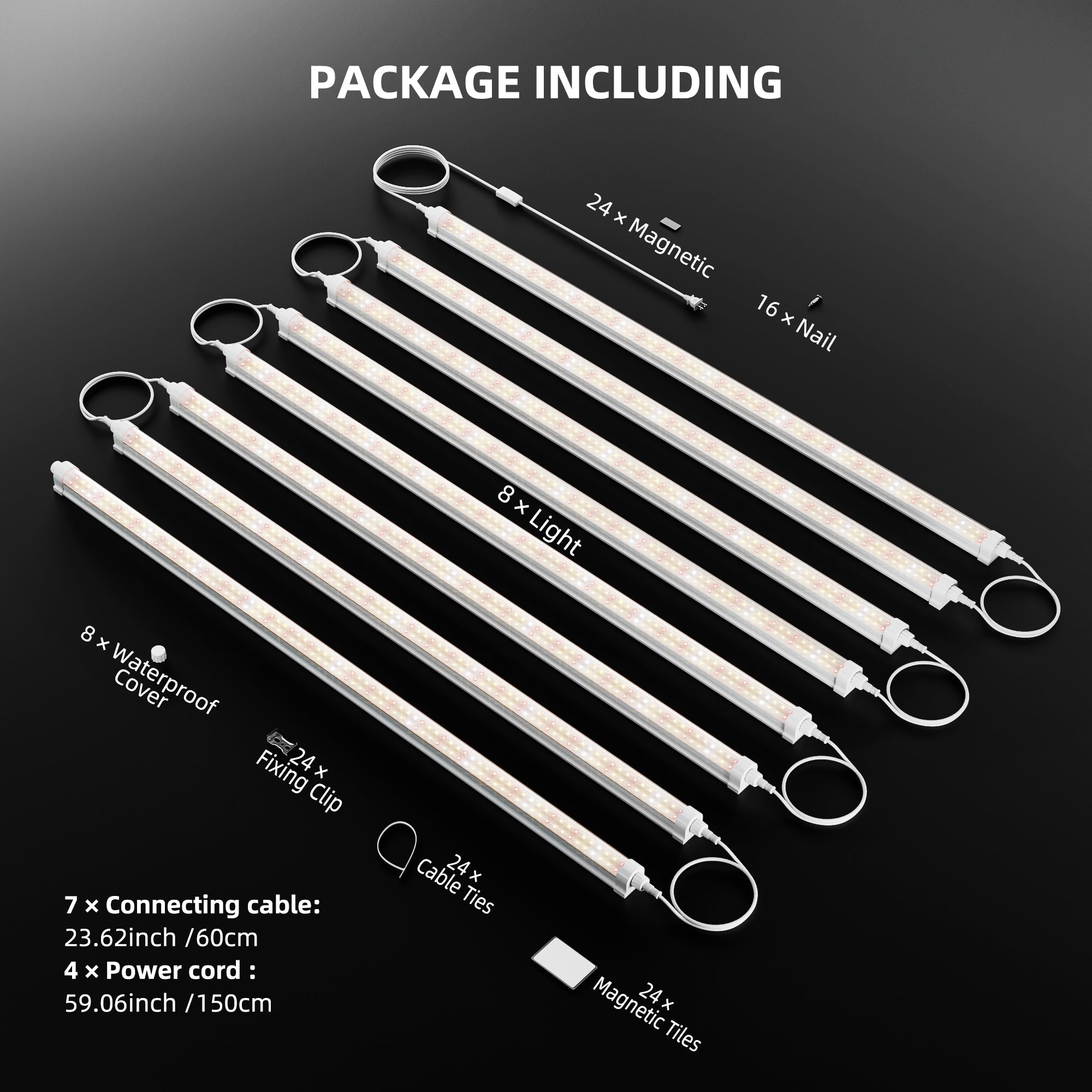Spider Farmer GlowBar 3FT Full Spectrum LED Grow Light Strips 8 Pack – product view 4