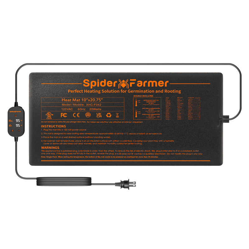 Spider Farmer 10" × 20.75" Seedling Heat Mat
