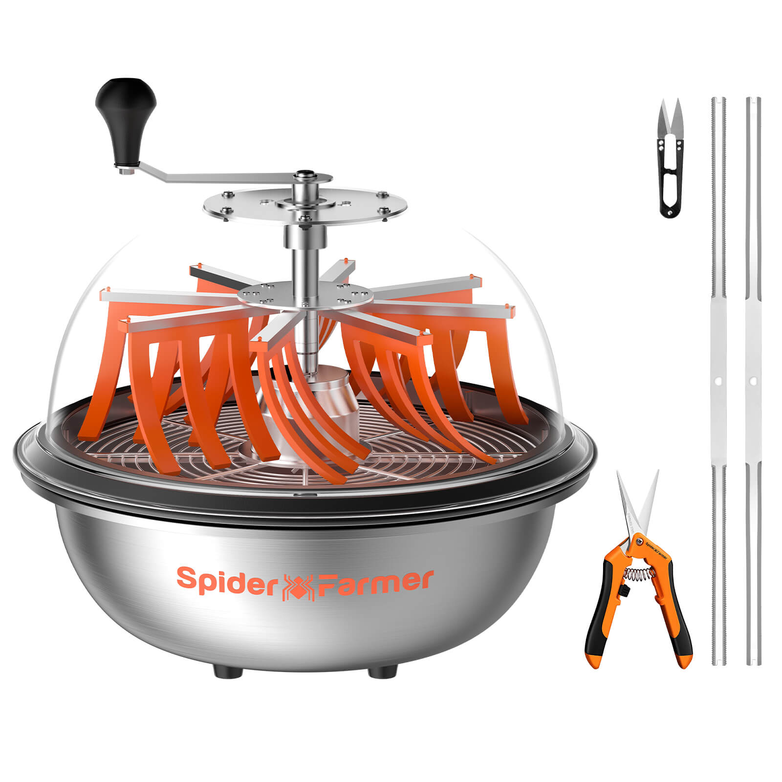 Spider Farmer 16″ Bud Leaf Bowl Trimmer, Twist Spin Cut with Clear Visibility Dome