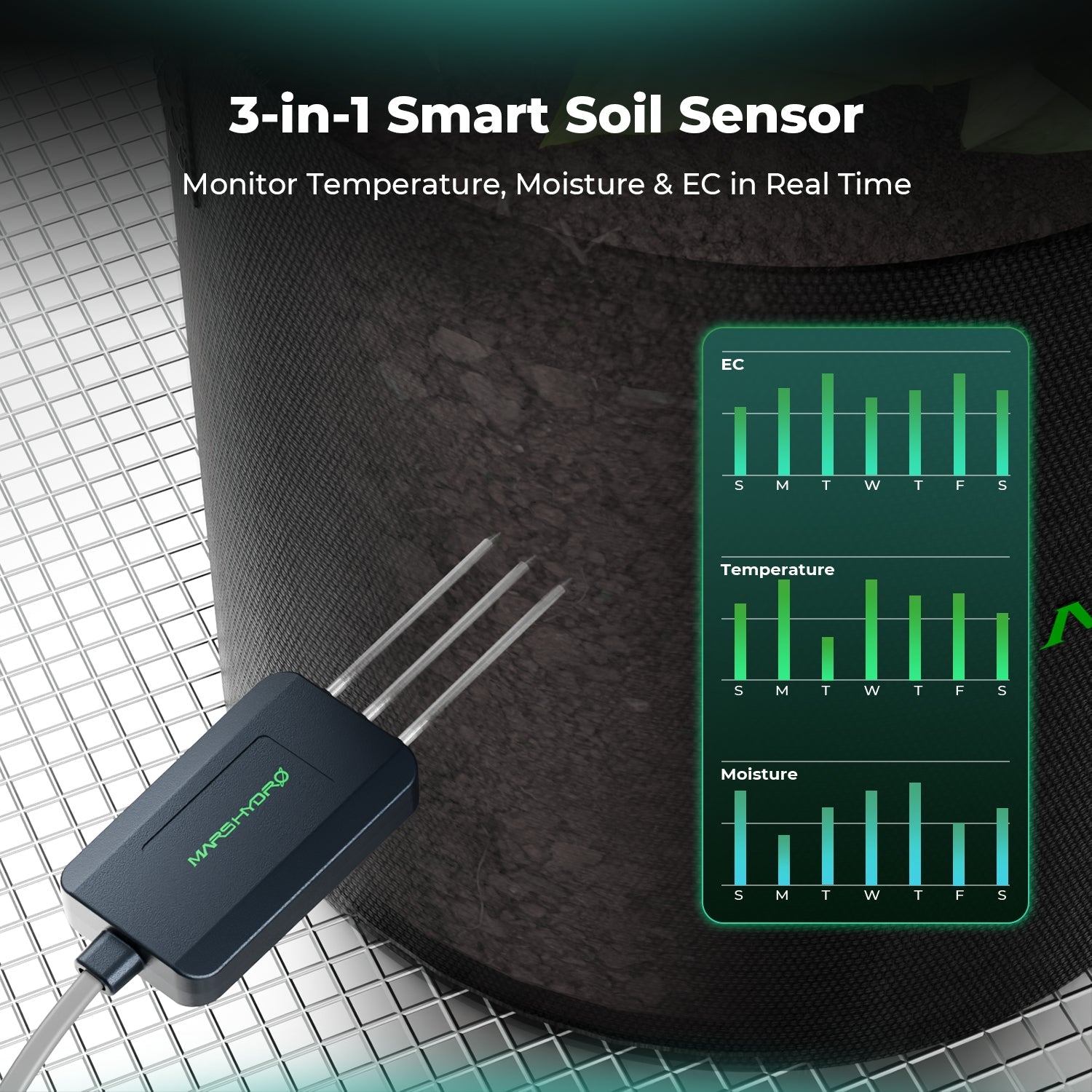 Mars Hydro Smart Sensor Kit – PPFD, CO₂, and Soil Sensors for iControl & iHub Pro – product view 5