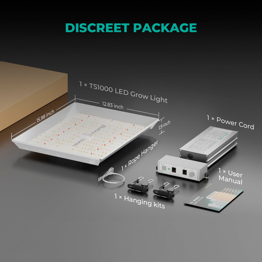 Mars Hydro TS1000 150W Dimmable Full Spectrum LED Grow Light for 1–3 Plants – product view 9