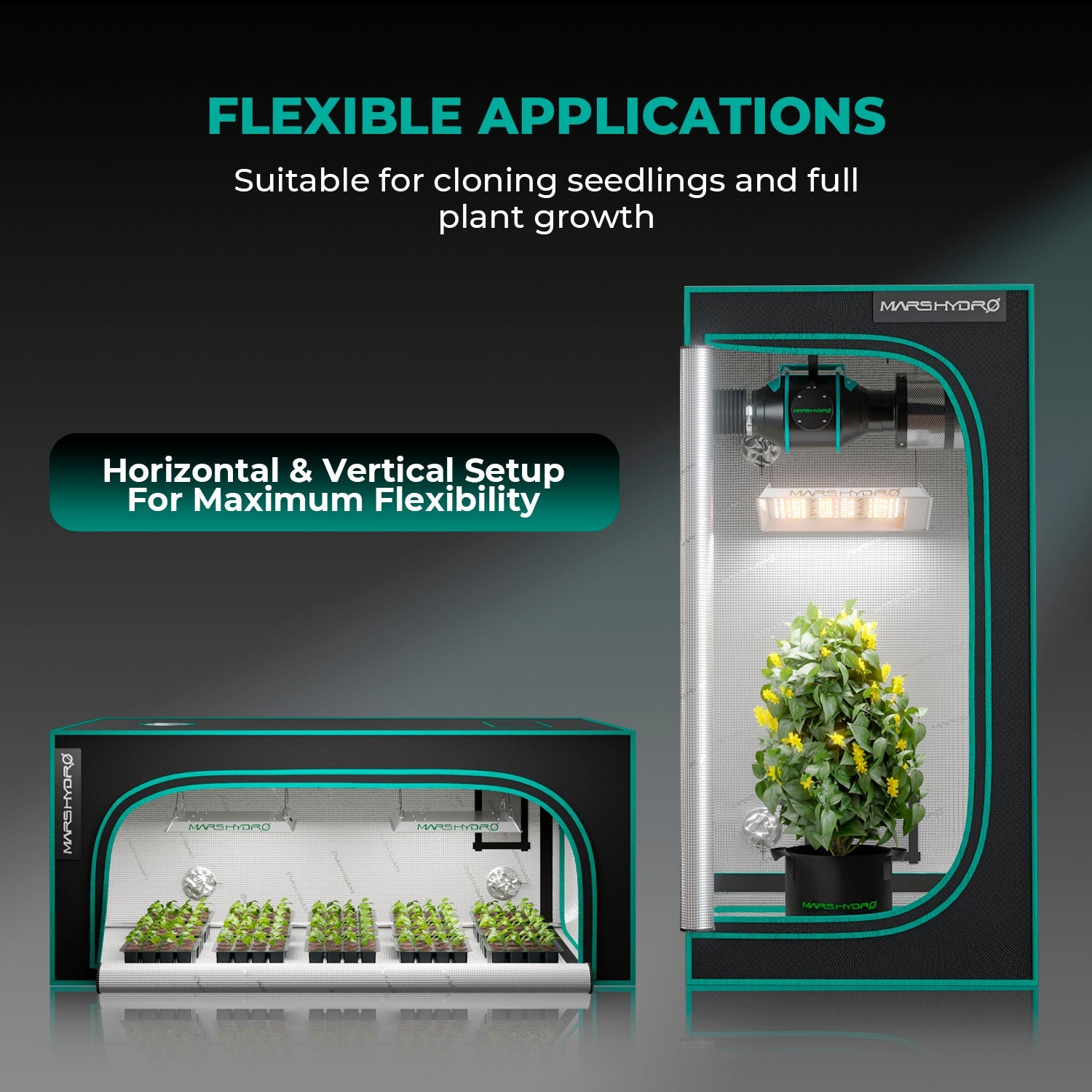 Mars Hydro TS600 100W Full Spectrum Dimmable LED Grow Light – product view 5