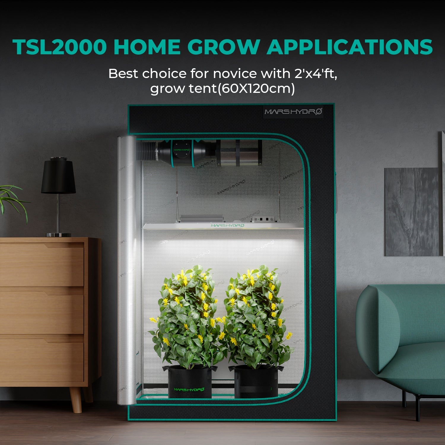 Mars Hydro TSL2000 Complete Grow Tent Kit – product view 2