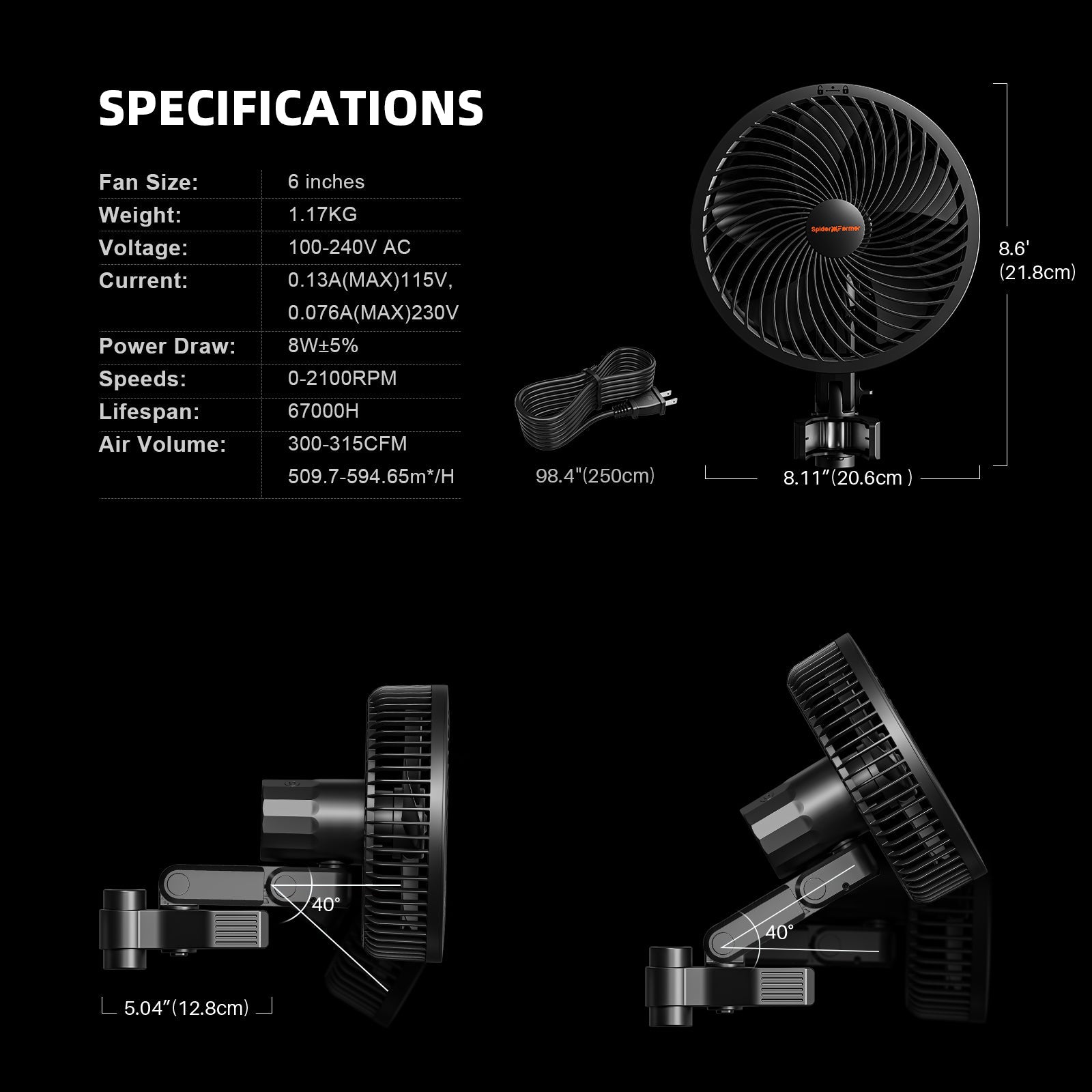 Spider Farmer 3' × 3' × 6' Complete Grow Tent Kit – SE3000 300W LED Grow Light – 4″ Inline Fan with GGS Controller – product 