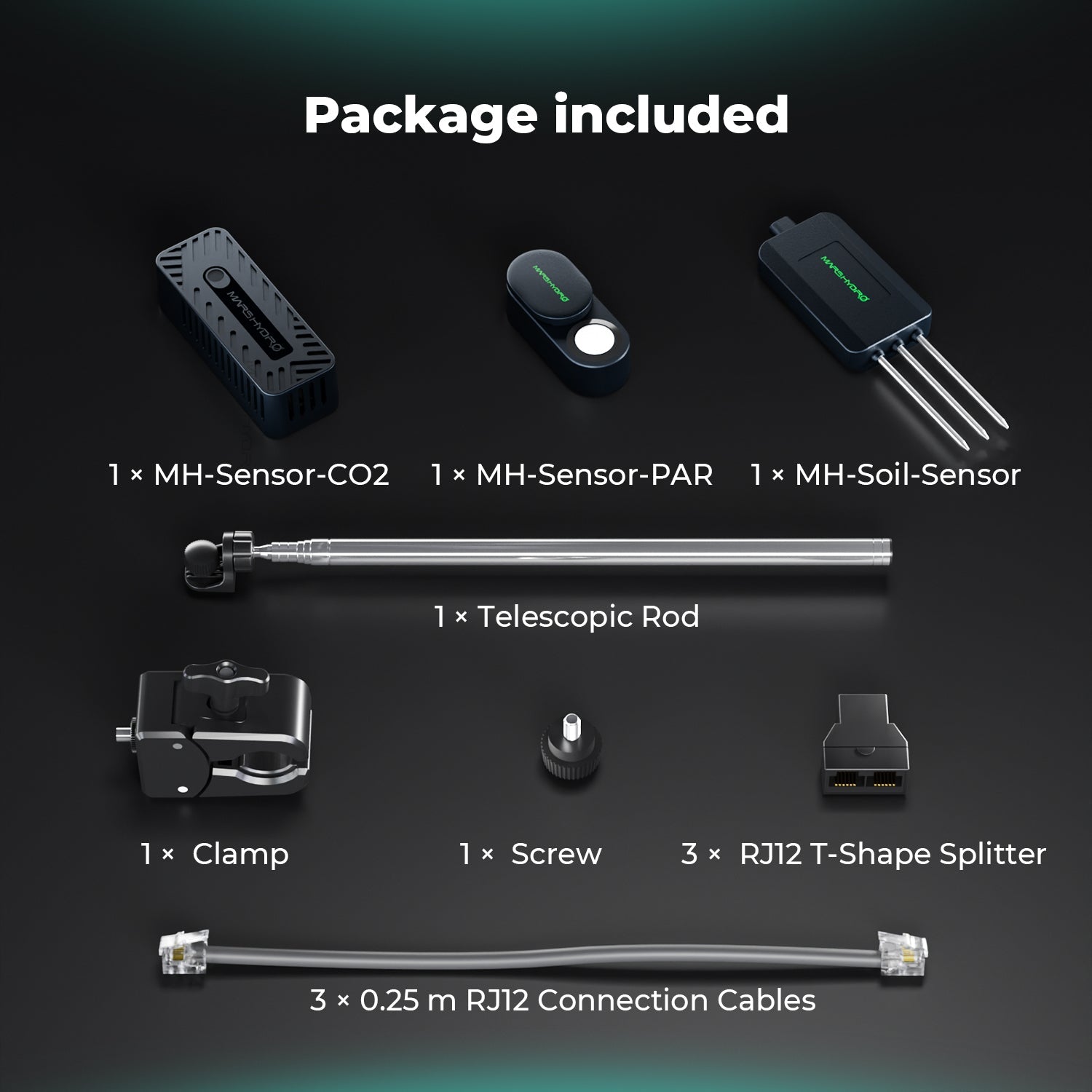 Mars Hydro Smart Sensor Kit – PPFD, CO₂, and Soil Sensors for iControl & iHub Pro – product view 6