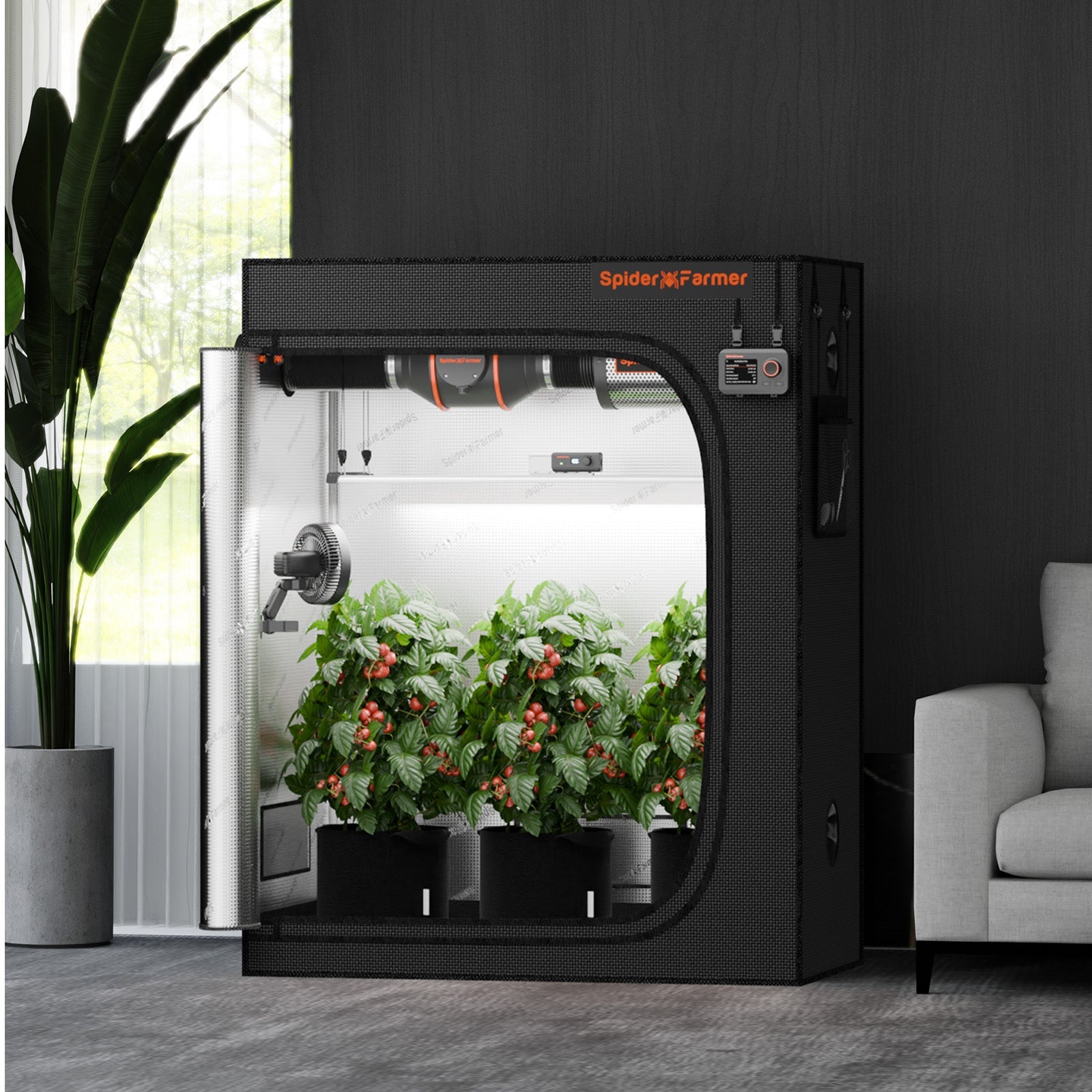 Spider Farmer 4' × 2' × 5' 120 × 60 × 150 cm 1680D Indoor Grow Tent – produc