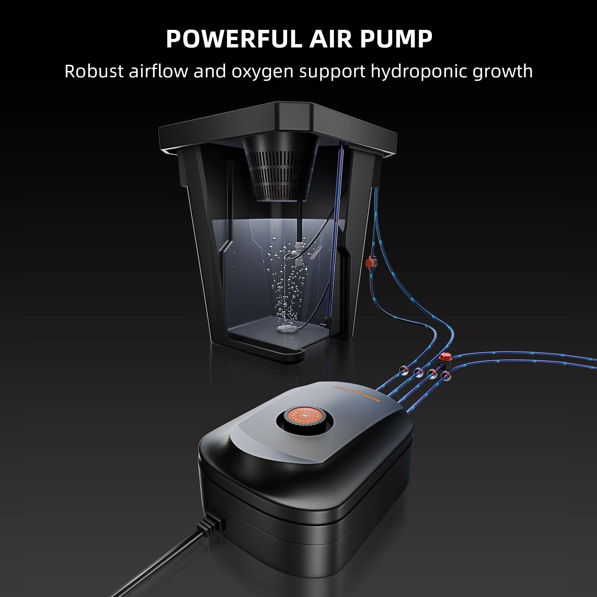 Spider Farmer DWC Hydroponics Grow System with Top Drip Kit 7 Gallon Deep Water Culture with 8 W Air Pump 2 Buckets – product