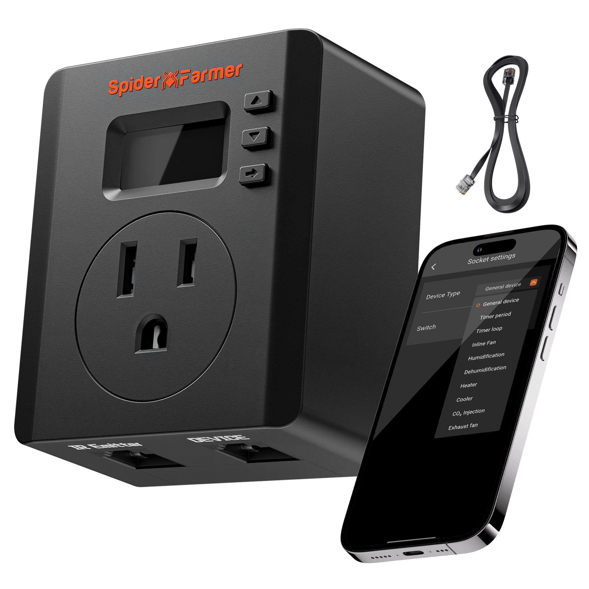 Spider Farmer S-Station – Wi-Fi & Bluetooth, Smart Plug Controller 1875 W 15A for Indoor Growing