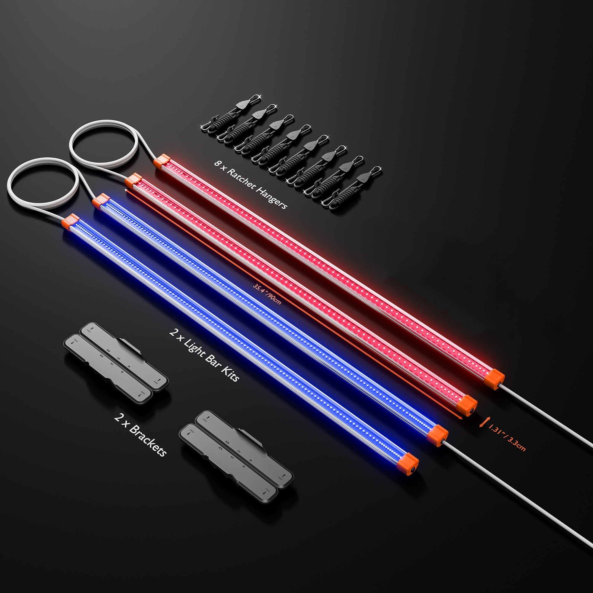 Spider Farmer UV60 & IR30 LED Grow Light Bars Set (35.4") – product view 3