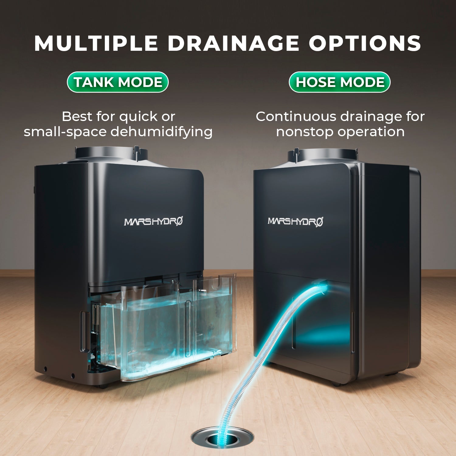 Mars Hydro 12 L/Day Dehumidifier for Indoor Grow Tents – Smart RJ12 Control – iControl System Compatible – product view 4