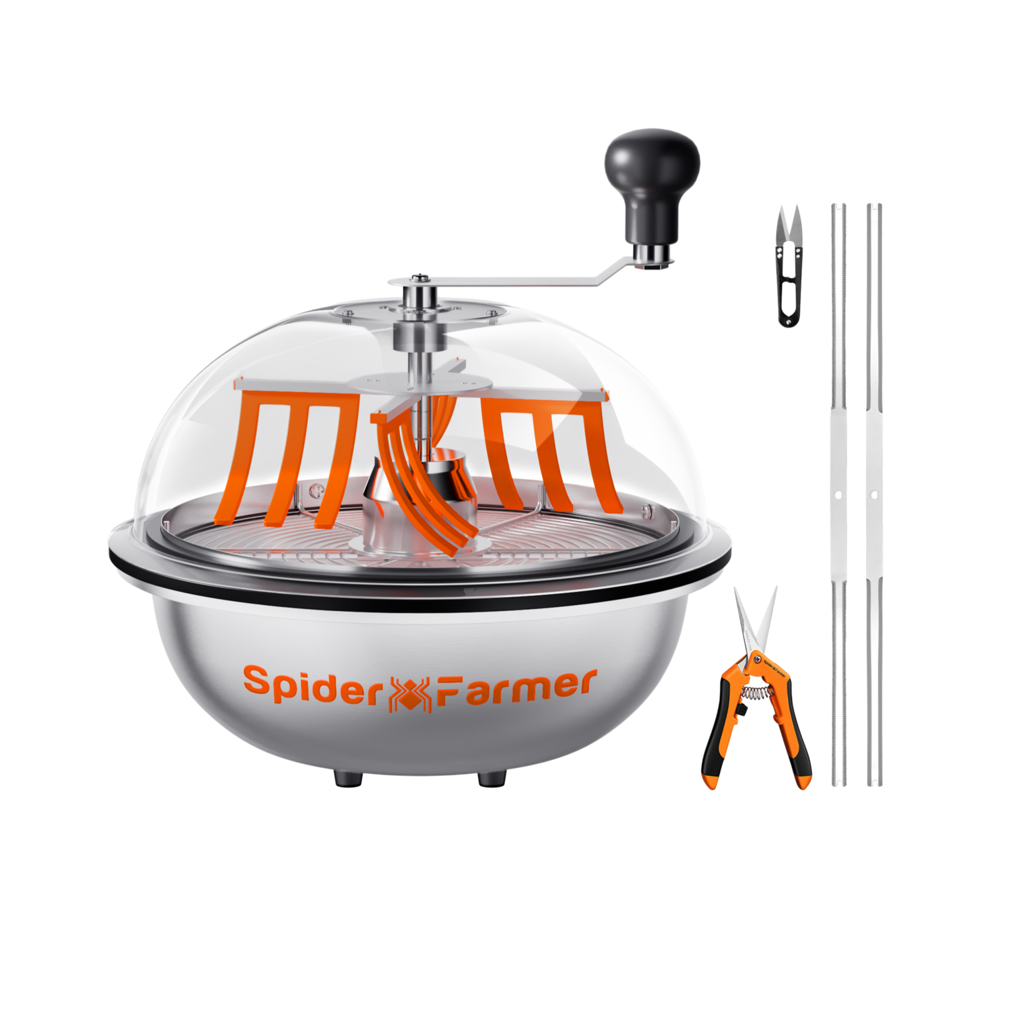 Spider Farmer 13 inch Bud Leaf Bowl Trimmer, Twist Spin Cut with Clear Visibility Dome