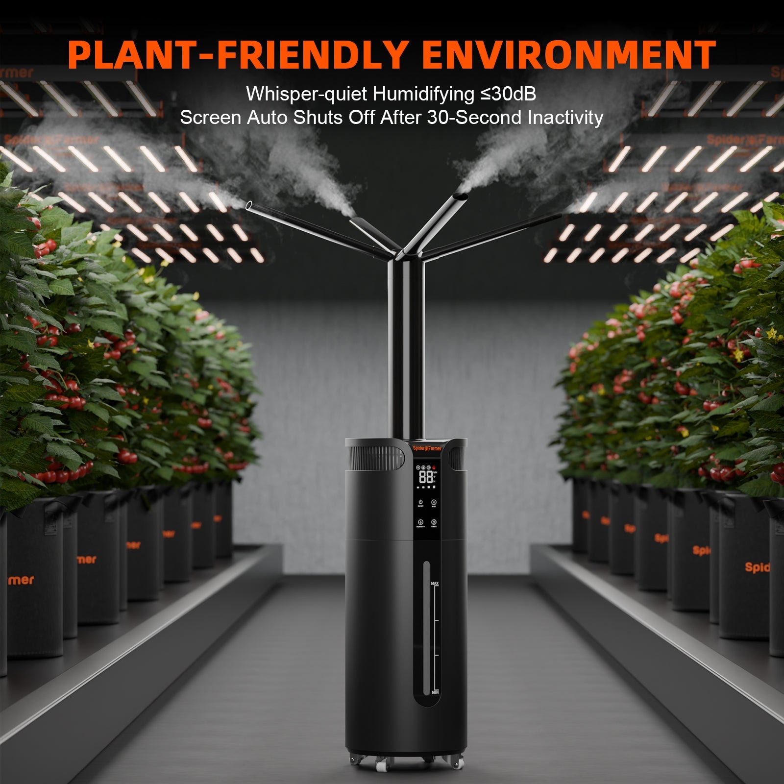 Spider Farmer 16 L Cool Mist Humidifier Ultrasonic with Temperature & Humidity – product view 4