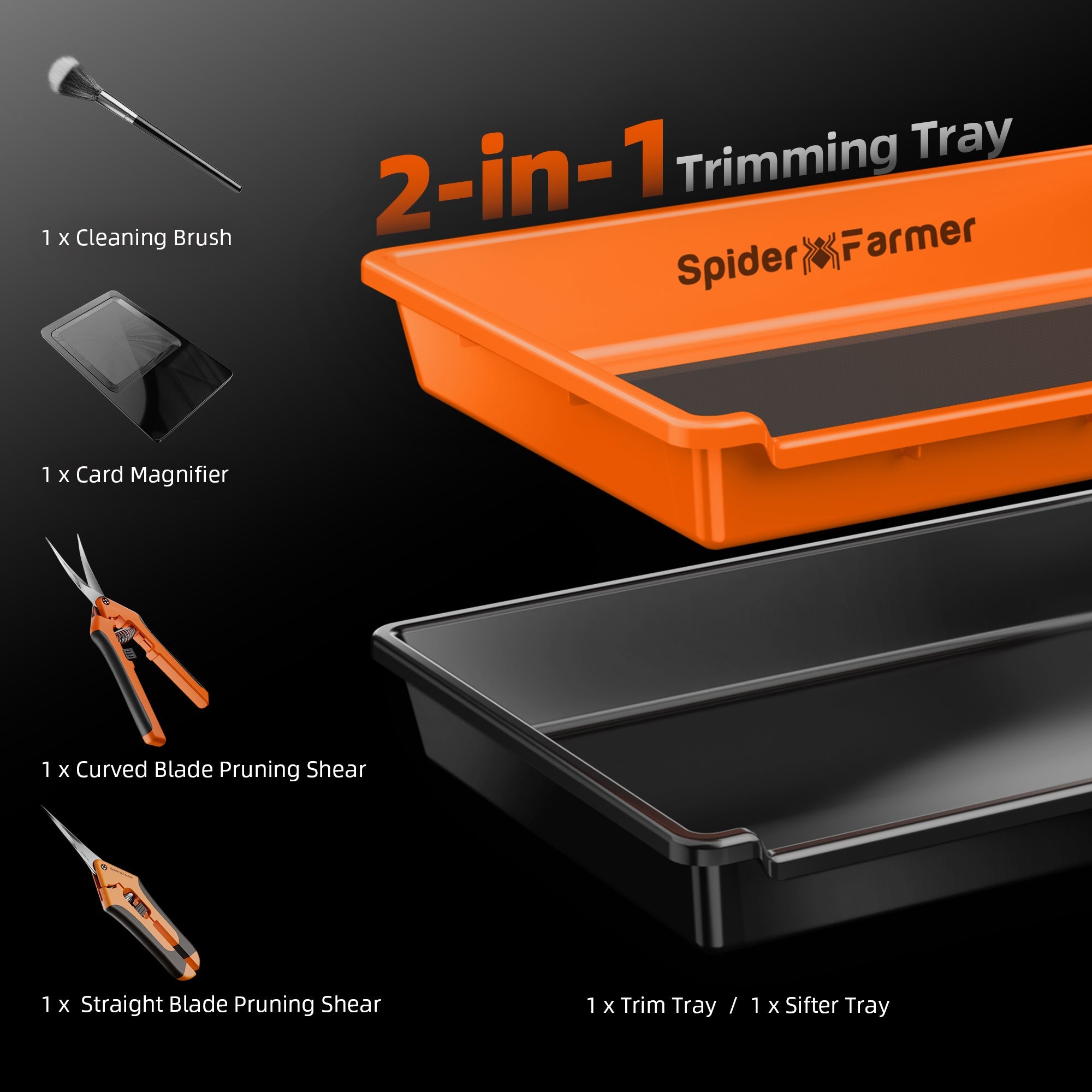 Spider Farmer 2-In-1 Trim Tray 150 Micron 100 Mesh Screen – product view 3