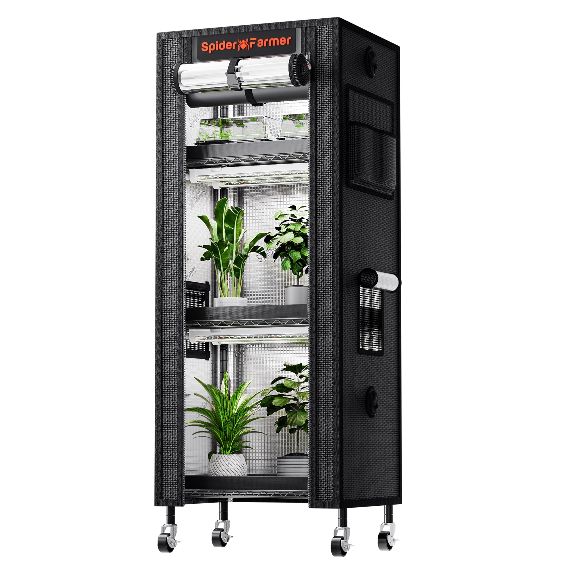 Spider Farmer 4 Tier Plant Stand With Grow Lights 54 W