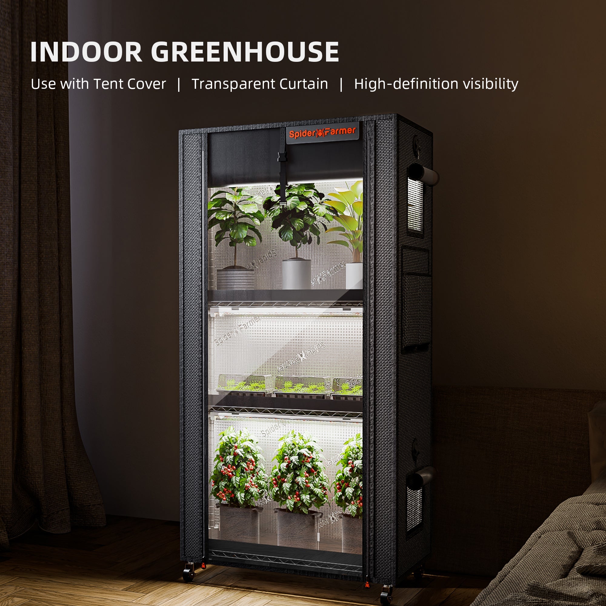 Spider Farmer 4 Tier Plant Stand With Grow Lights 108 W – product view 3