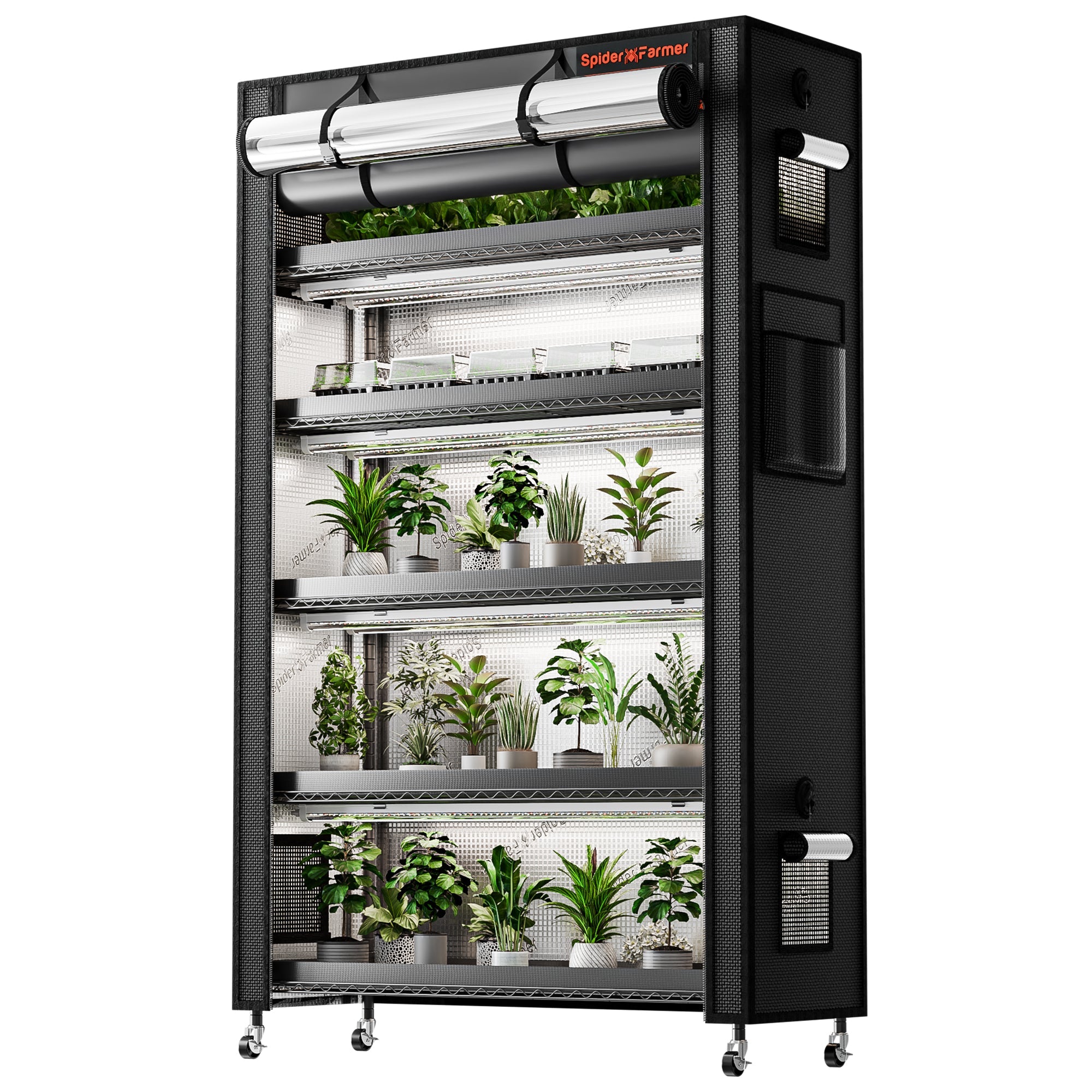 Spider Farmer 6 Tier Plant Stand With Grow Lights 220 W