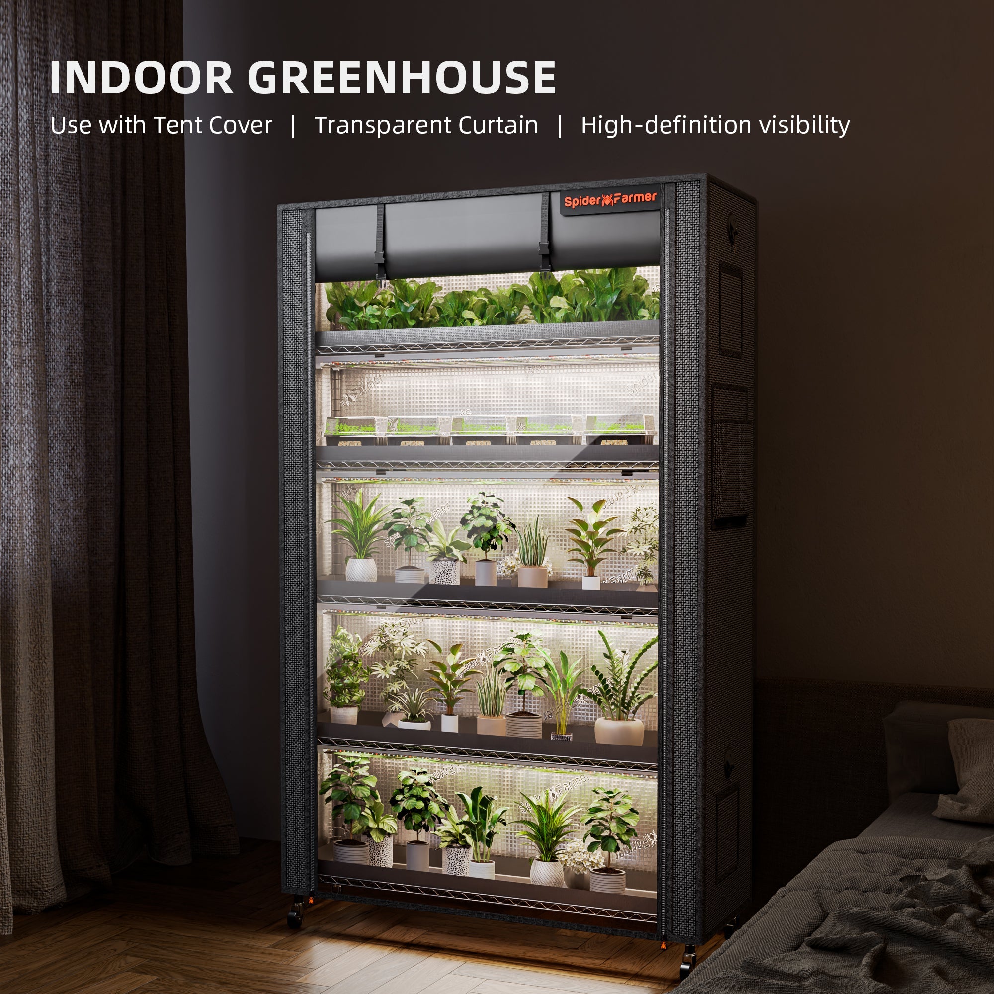 Spider Farmer 6 Tier Plant Stand With Grow Lights 220 W – product view 4