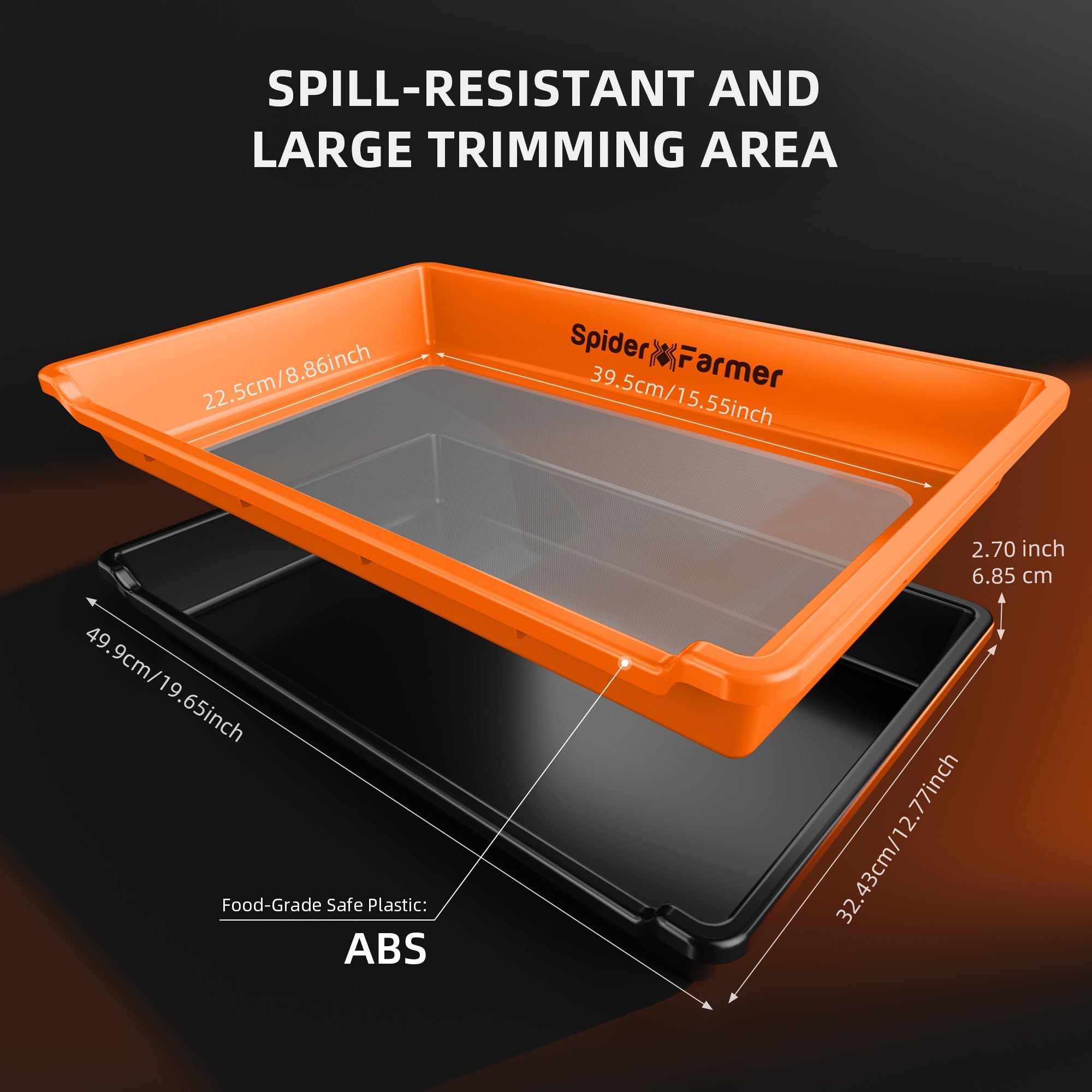 Spider Farmer 2-In-1 Trim Tray 150 Micron 100 Mesh Screen – product view 4