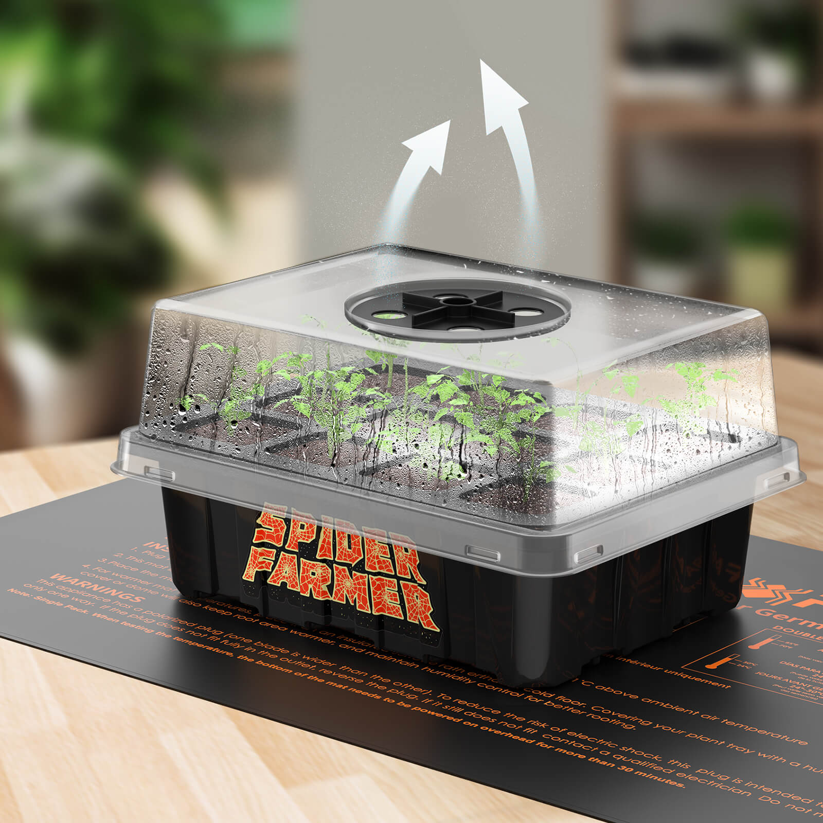 Spider Farmer 4-Pack Seed Starter Trays with Dome – product view 5