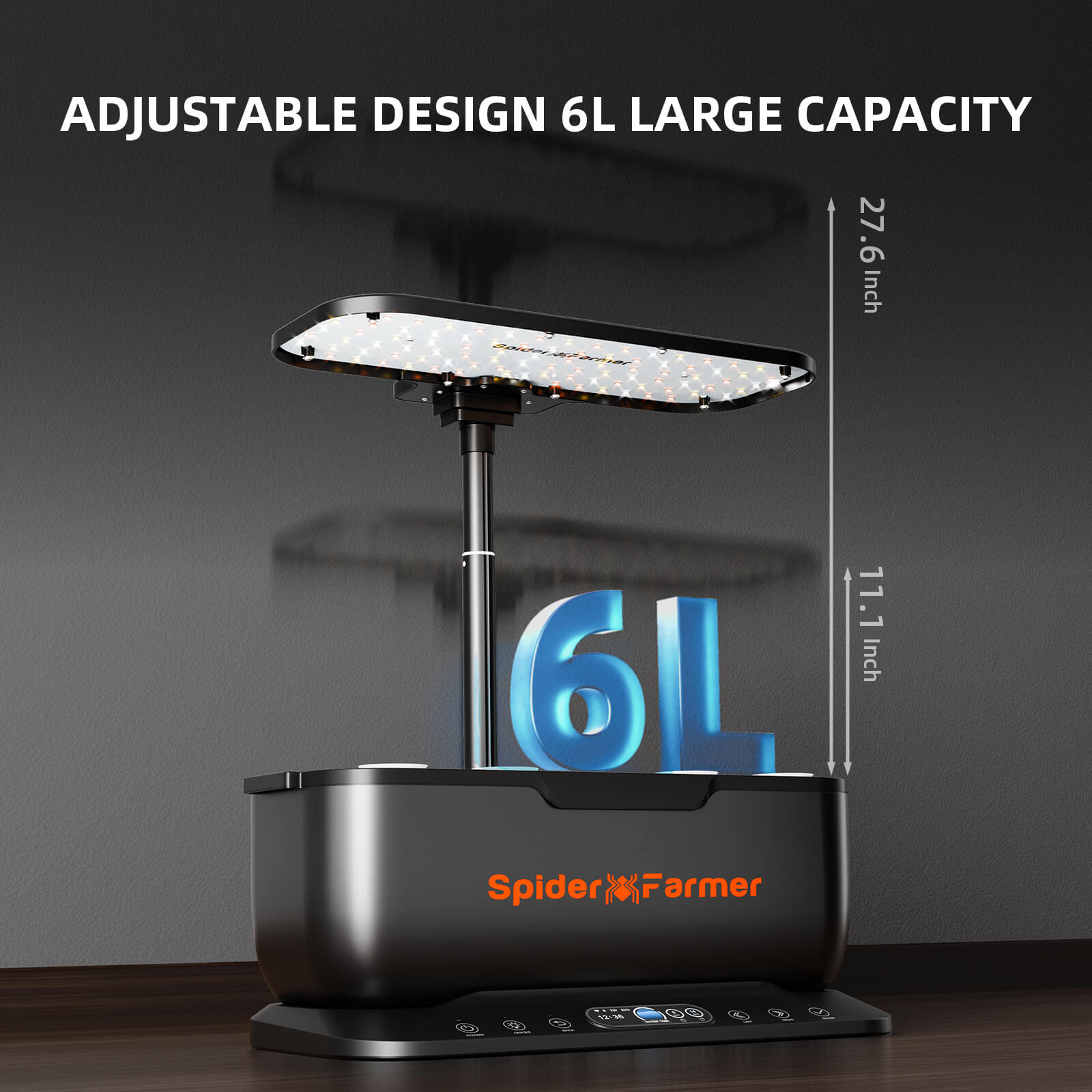 Spider Farmer SmartG12 Hydroponic Gardening System Kit, APP & Wifi Controlled, 36 W LED Grow Light, 12 Pods Indoor – product 