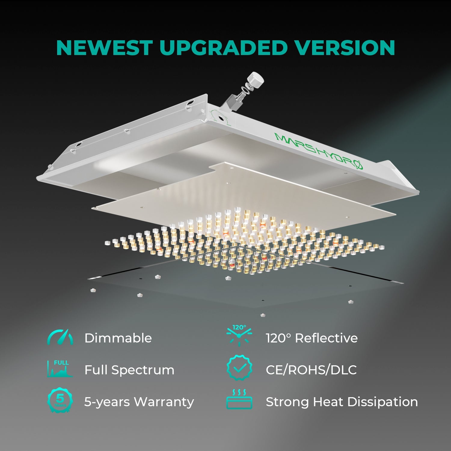 Mars Hydro TS 600 Dimmable Complete Grow Tent Kit – 100 W LED Grow Light – 60 × 60 × 140 cm Indoor Grow Tent – product view 5