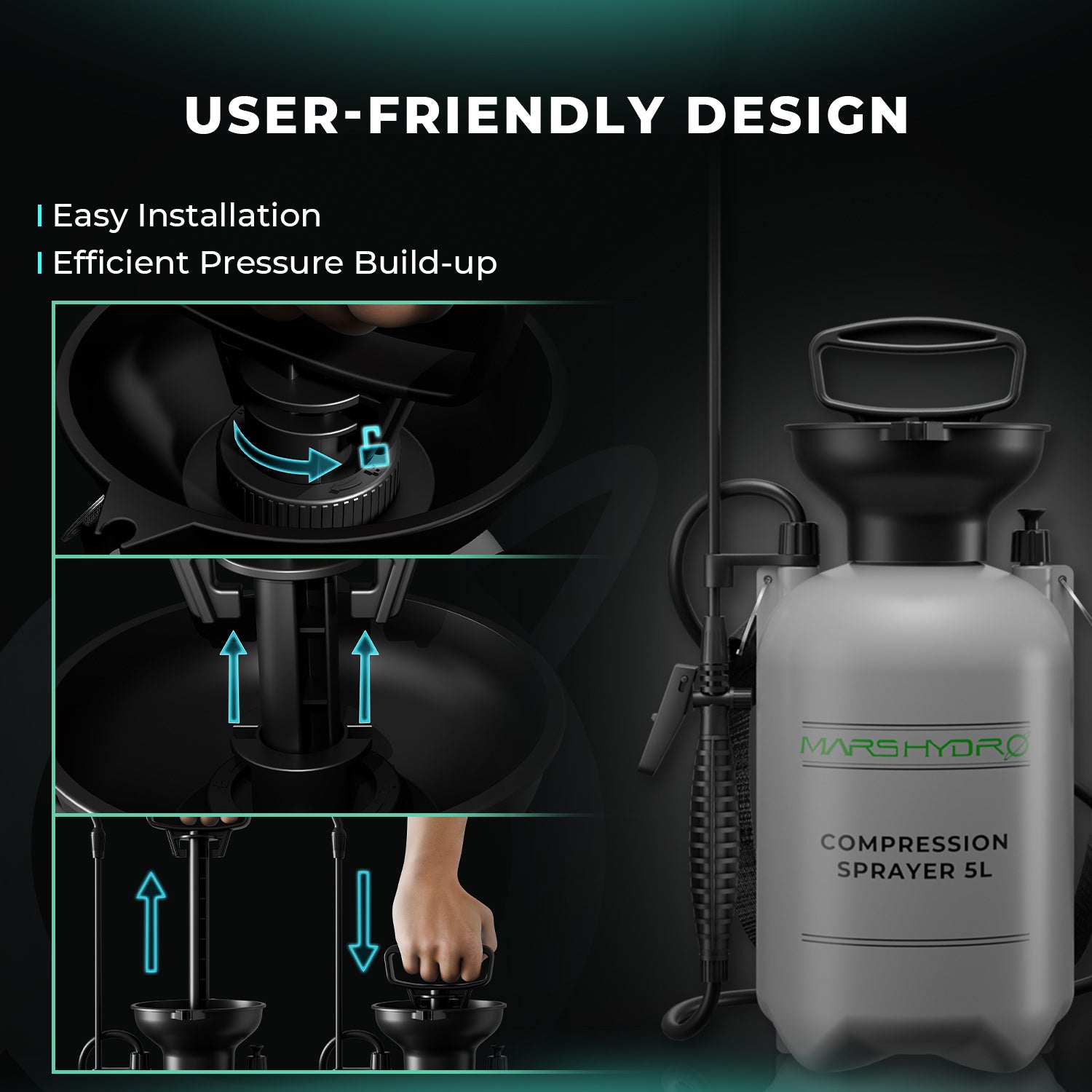 Mars Hydro 1.35 Gallon Pump Pressure Sprayer – product view 5