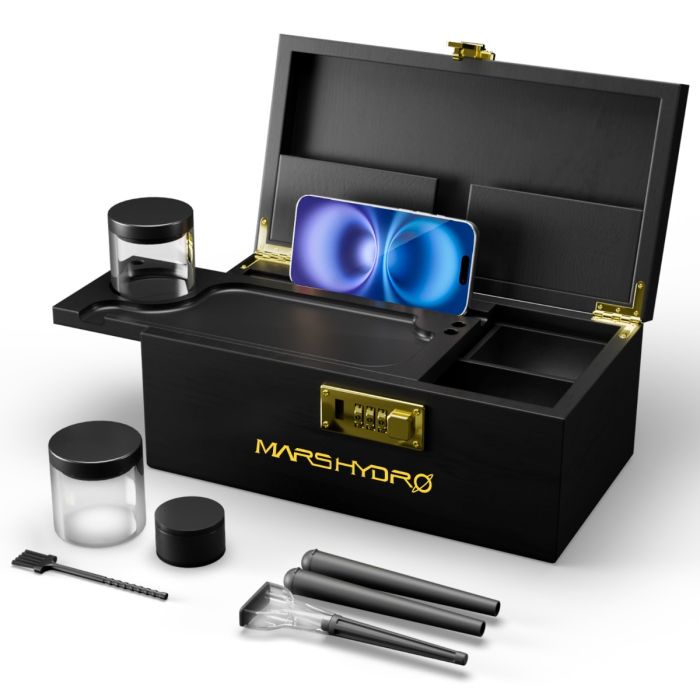 Mars Hydro Lockable Bamboo Storage Box for Home