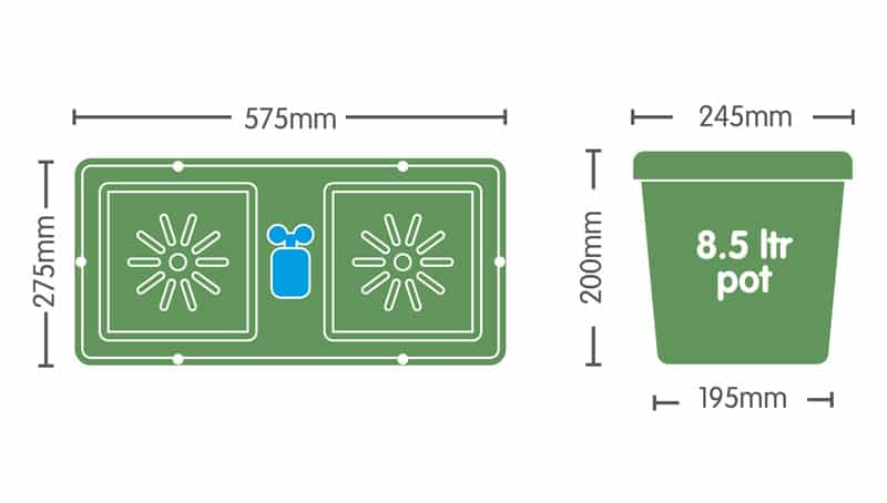 AutoPot easy2grow 12 with 15 L Pots (with 100 L Flexi-Tank) – product view 4