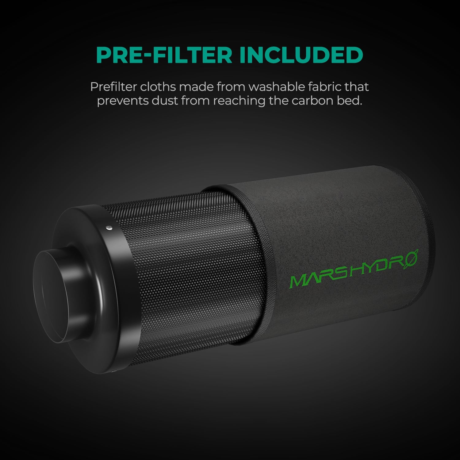 Mars Hydro 4 Inch Refillable Carbon Filter Odor Control – product view 3