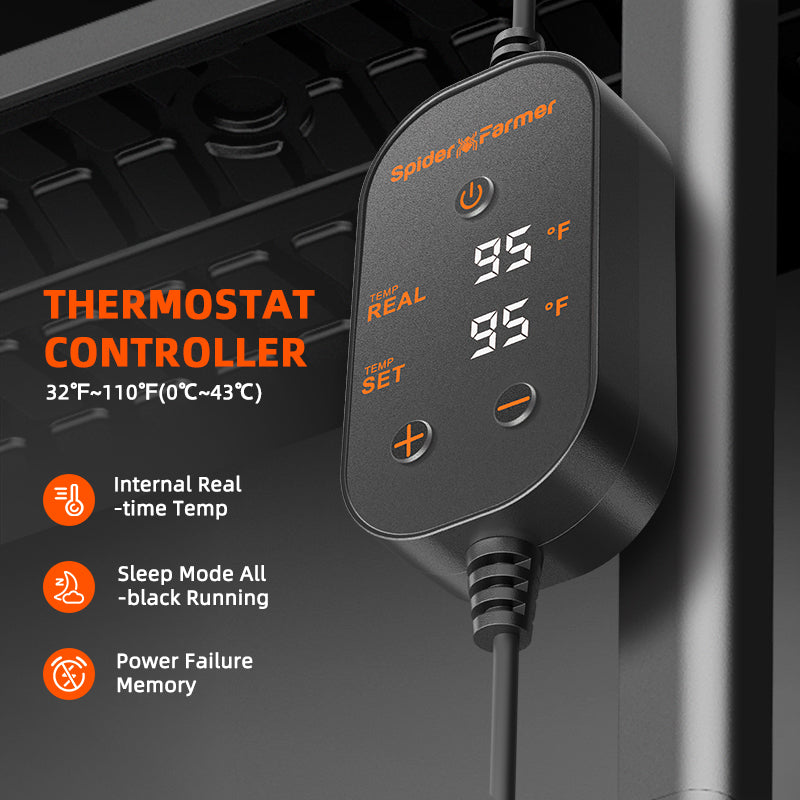 Spider Farmer 48" × 20.75" Seedling Heat Mat and Digital Thermostat – product view 3