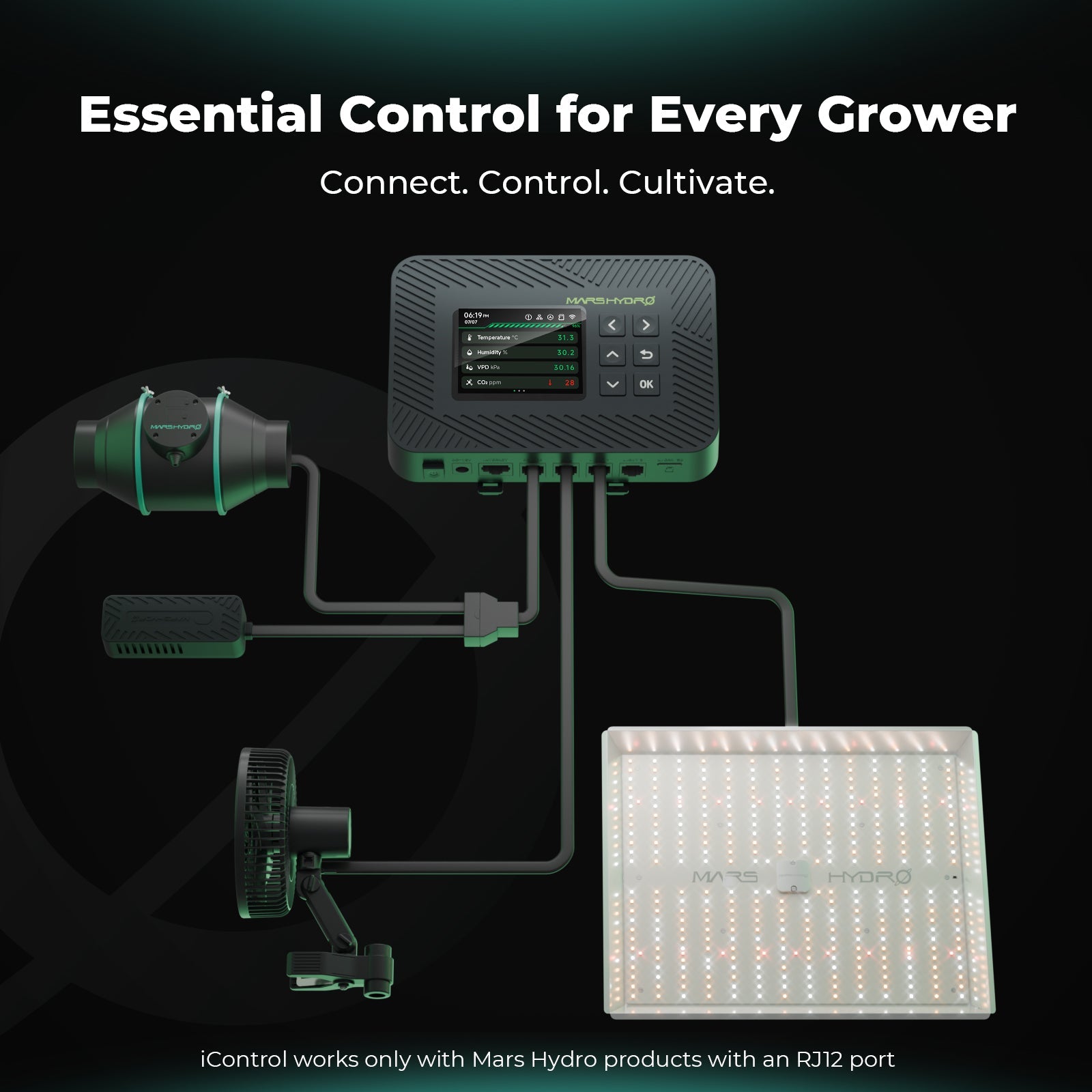 Mars Hydro TS 1000 LED Grow Light + 2.6' × 2.6' (32"x32"x63") Indoor Complete Grow Tent Kits – product view 2